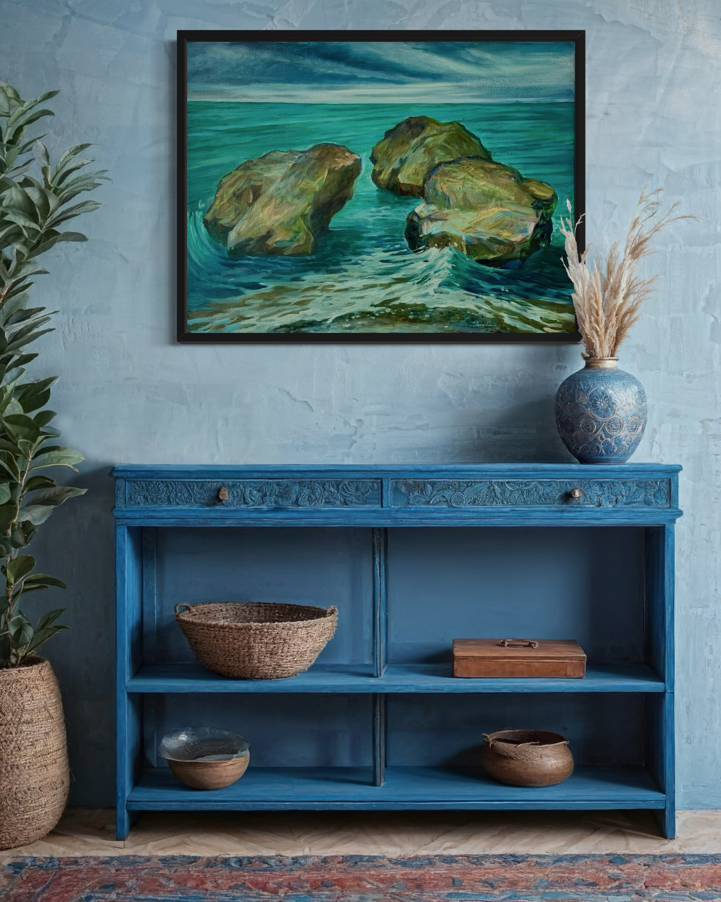 «Three big sea rocks». Художник живописец Савелова Ольга