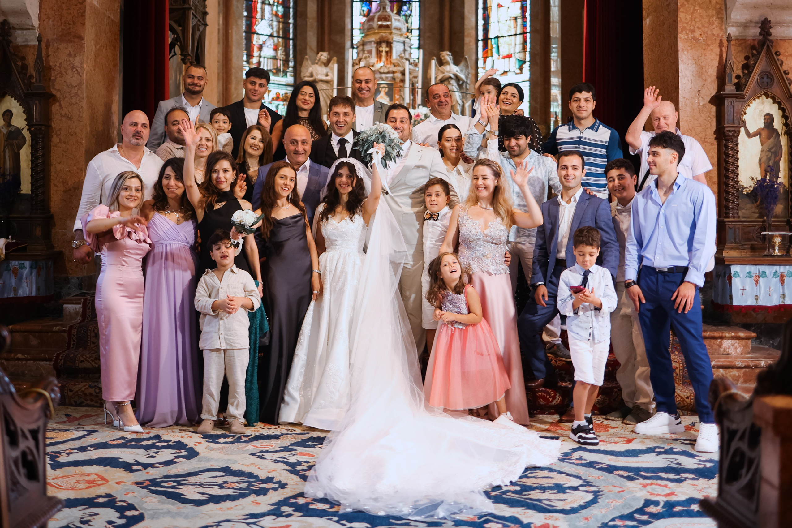 wedding day in Venice, at the beautiful island of San Lazzaro degli Armeni