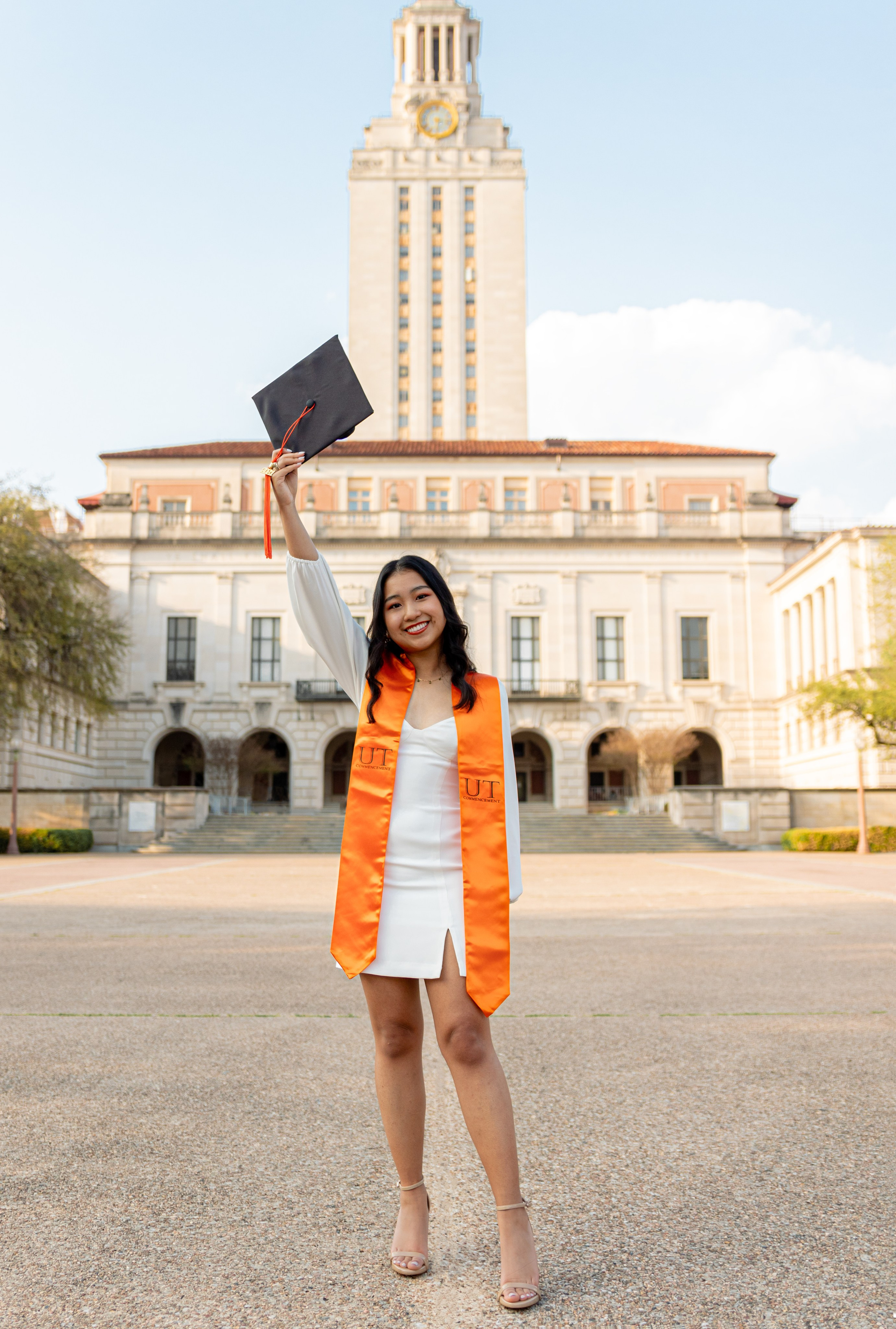 Chanmye’s senior photoshoot at the University of Texas in Austin