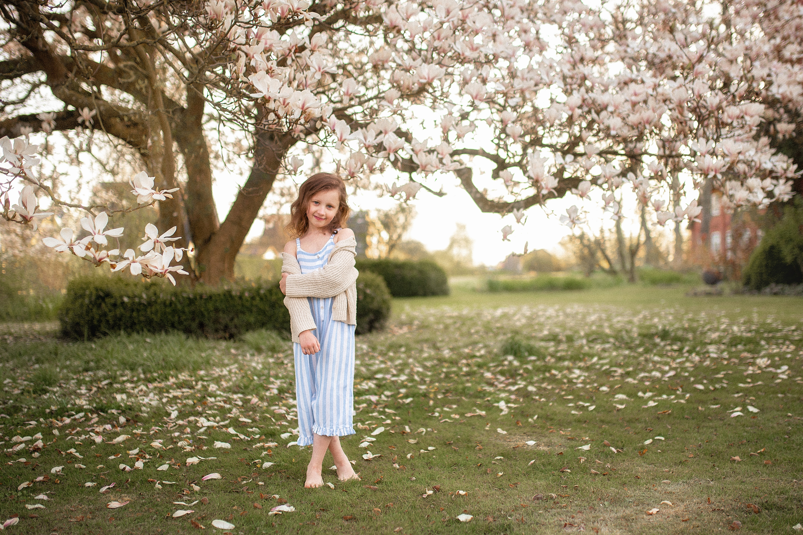 Fotoshooting in Magnolie. Familienfotograf, Hochzeitsfotograf in Hamburg und Umgebung