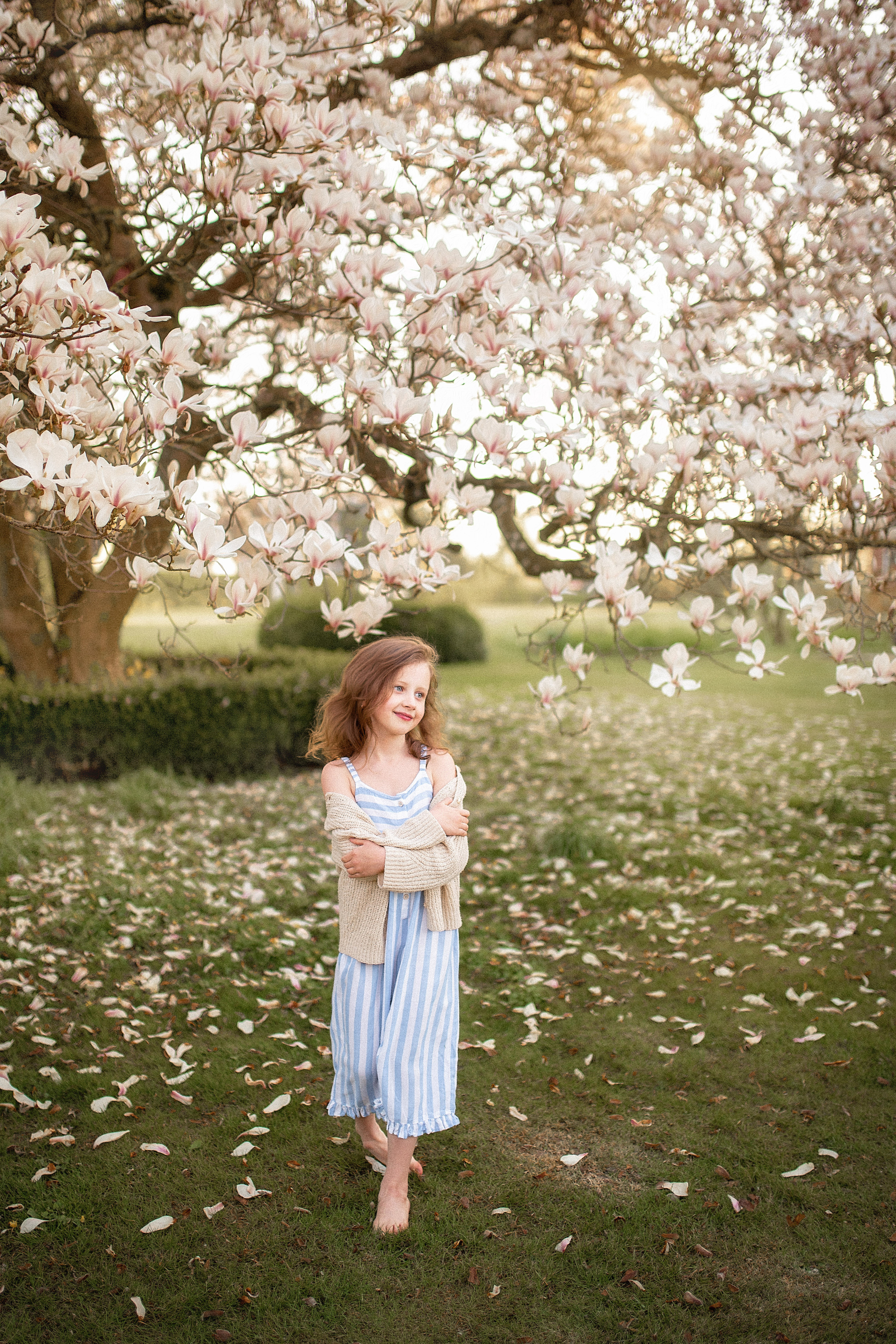 Fotoshooting in Magnolie. Familienfotograf, Hochzeitsfotograf in Hamburg und Umgebung