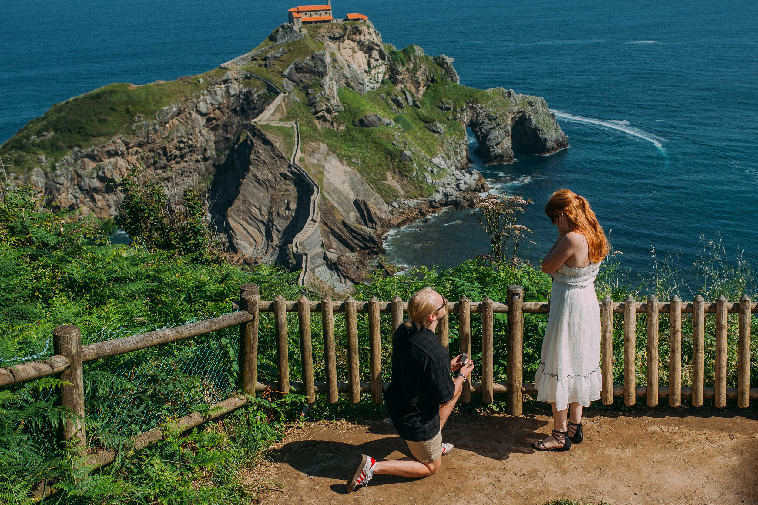 proposal in San Juan de Gaztelugatxe