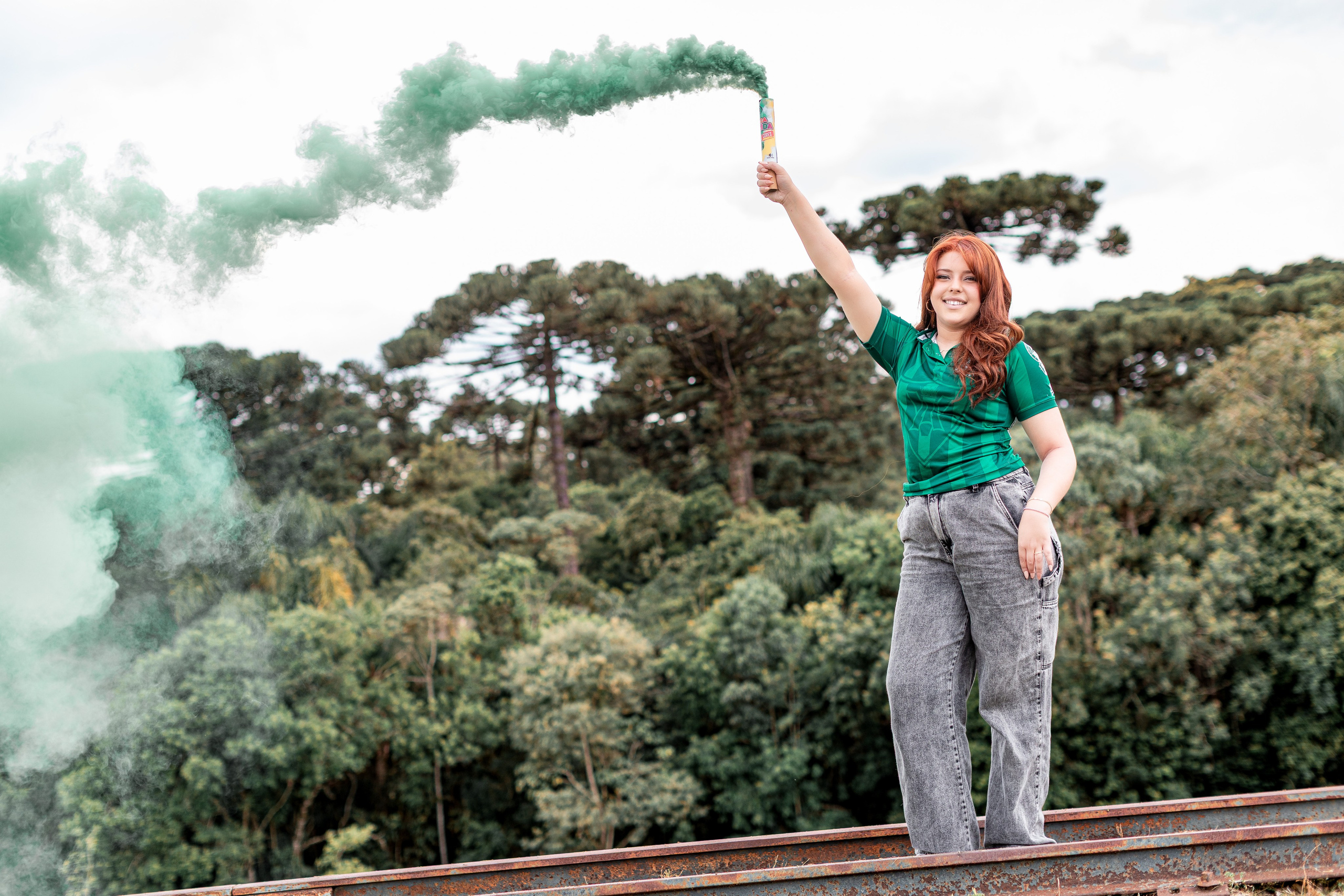 ensaio de 15 anos com tema do coritiba