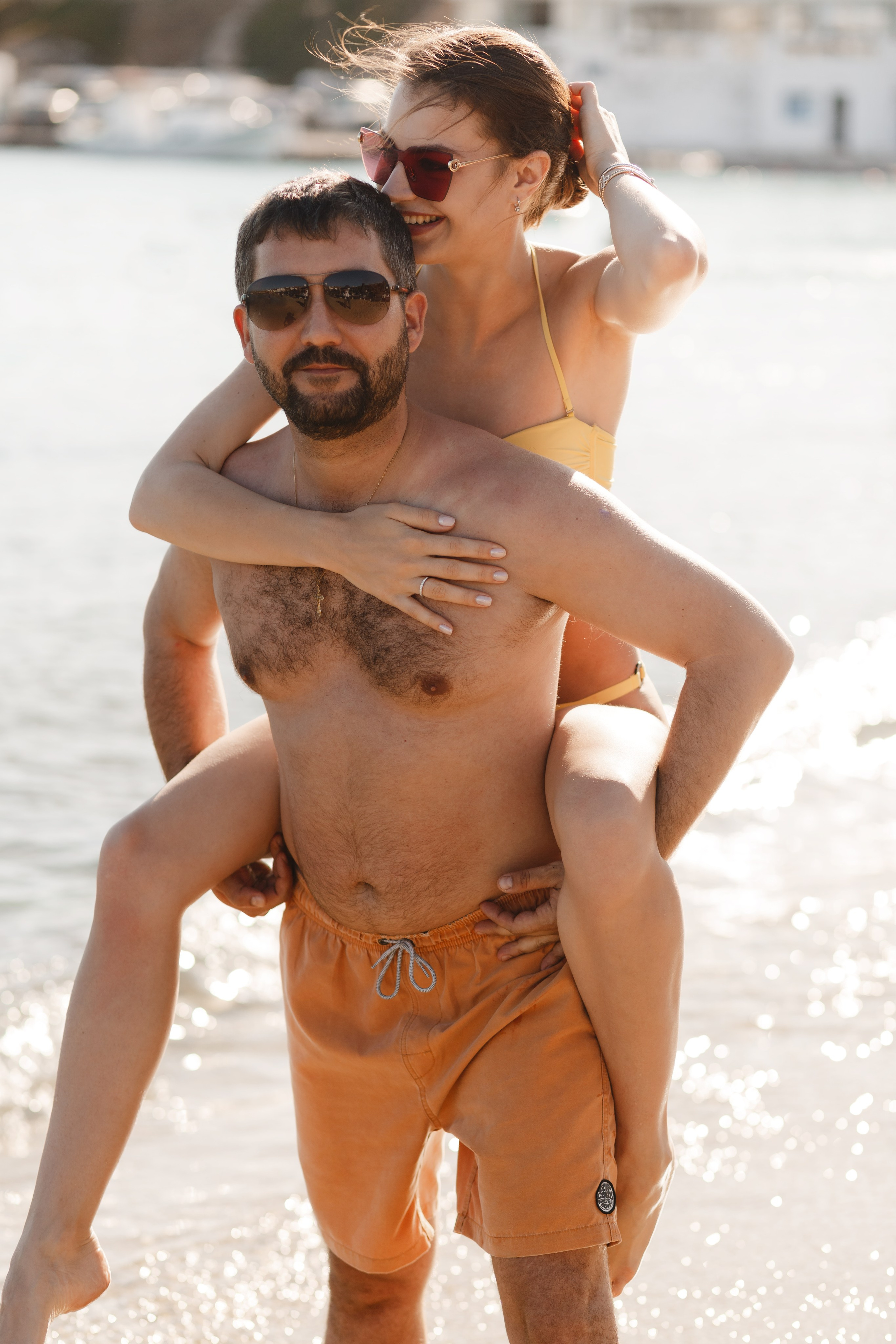 Ruslan & Nastya, Mykonos. Denny Savon — Photographer in Santorini | Weddings, Love Stories & Flying Dress