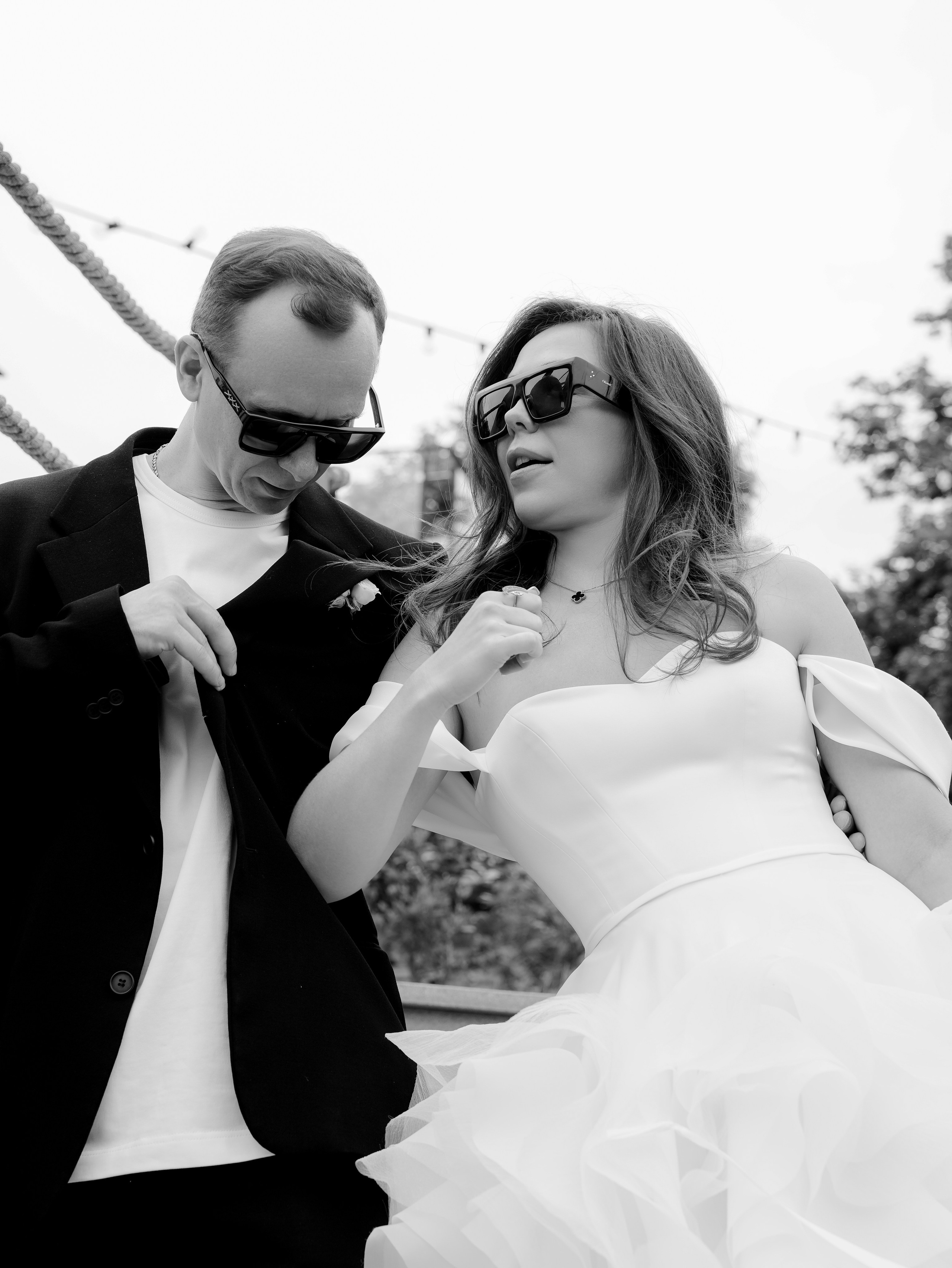 Stylish couple portrait in Sighnaghi Georgia