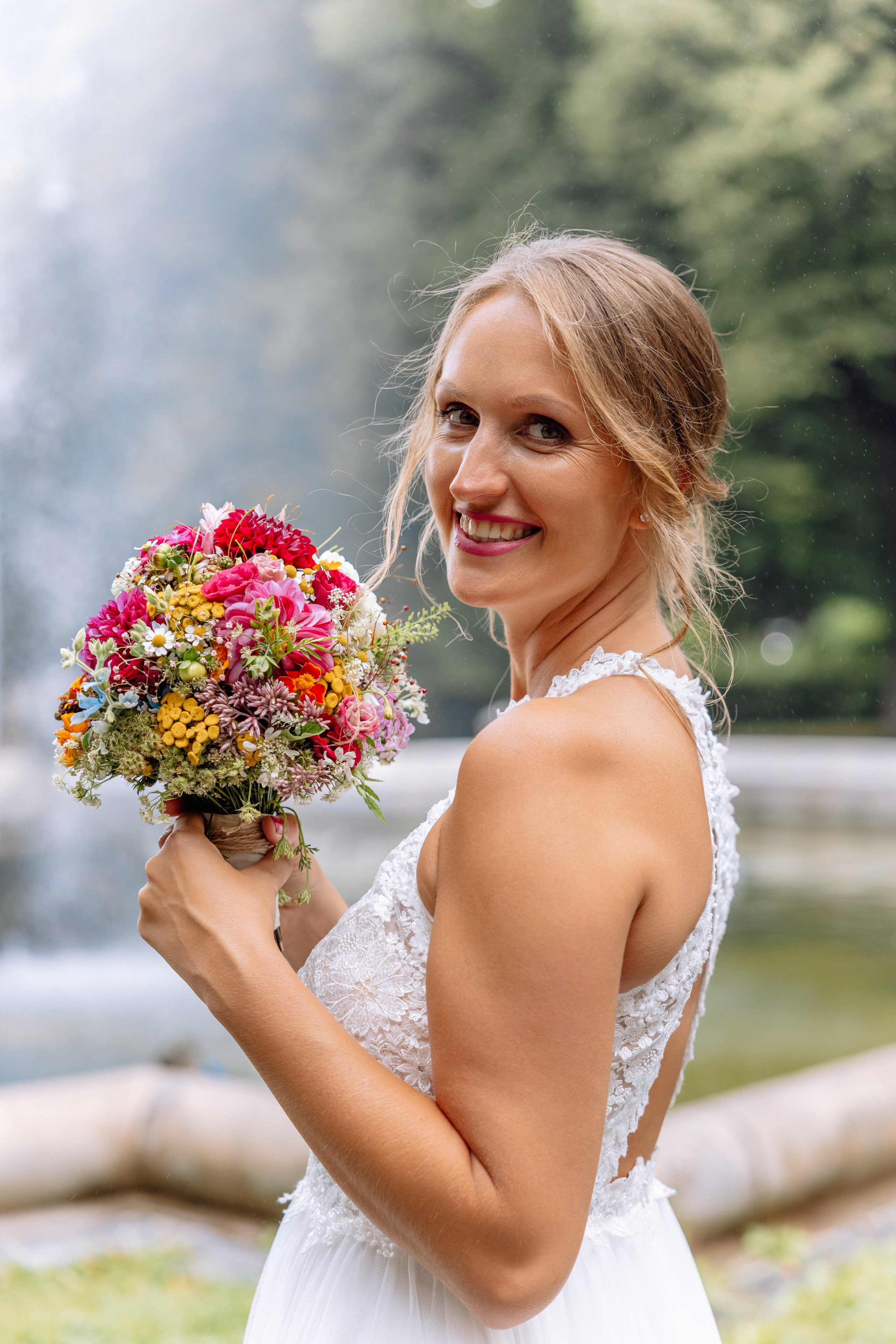Sandra und Kevin: Standesamt Unterföring und Friedensengel. Hochzeitsfotograf München Taufe Familienfotograf Tanja Mauke