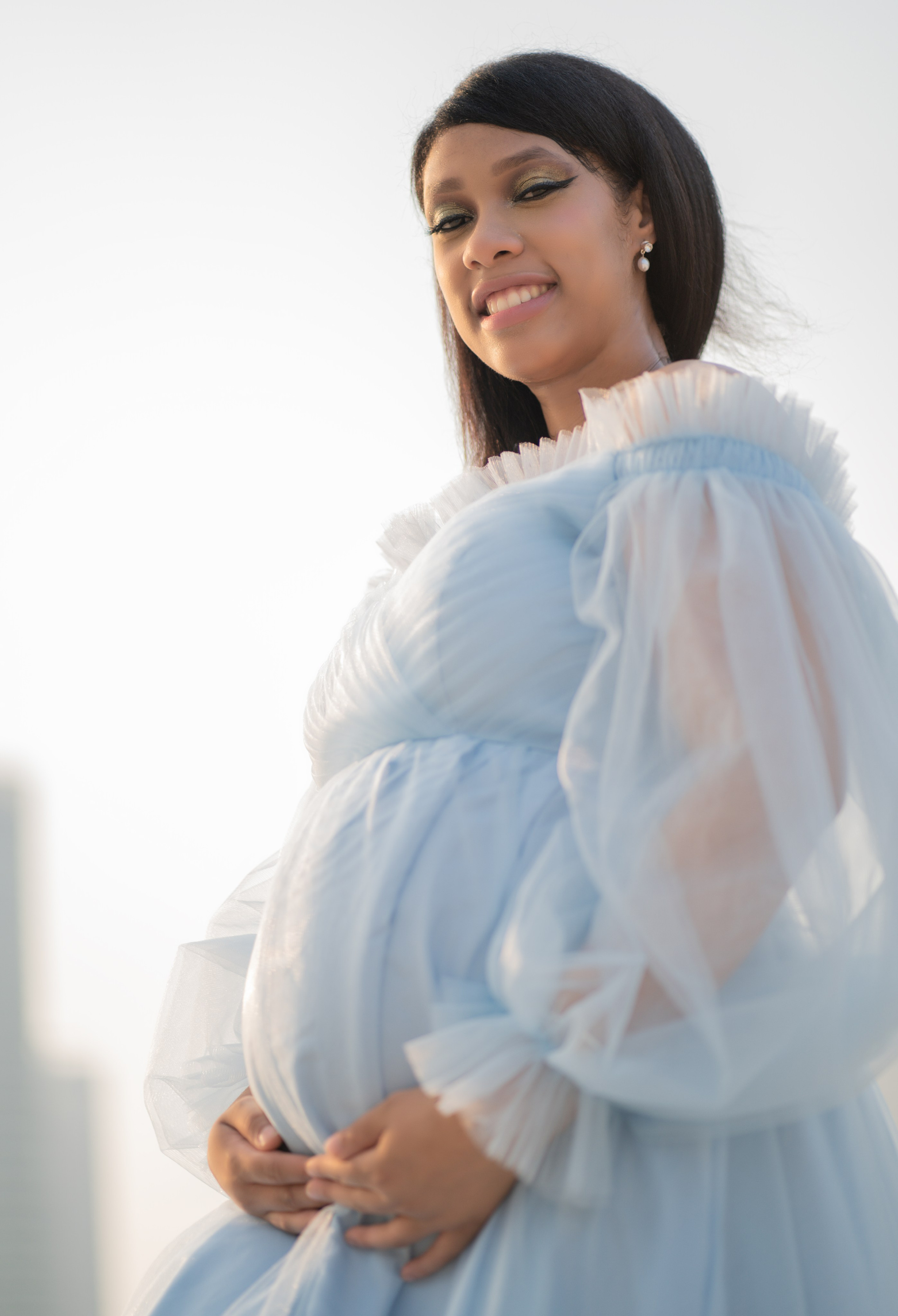 Individual maternity and family photography. Pregnant girl. Photo shooting in the UAE
