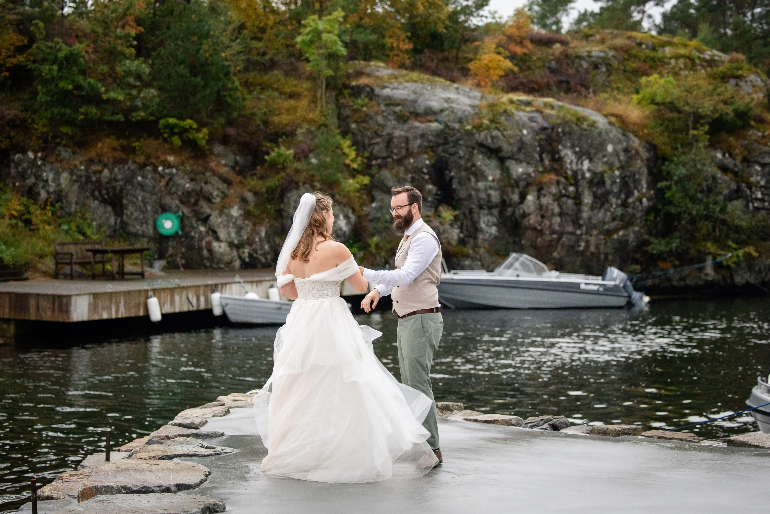 Bryllupsfotografering på Tromøya i Arendal. Bryllupsfotograf i Oslo og Rogaland — Meisal Media