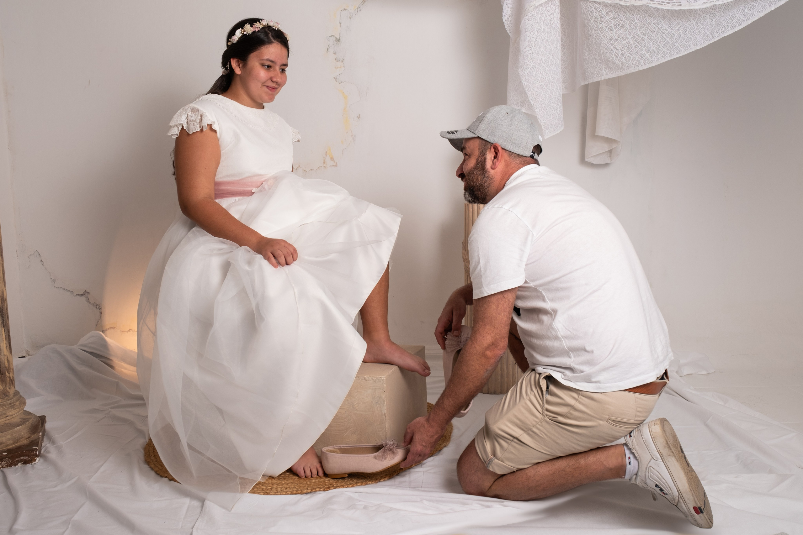 Familia en reportaje de comunión en Gran Canaria con fotógrafo Migui Peques