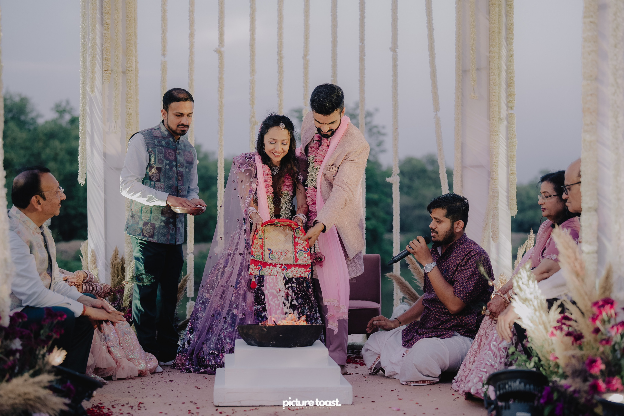 Varamala Ft. Barbie & Aneesh. Fine art Wedding Photographers in India & Canada
