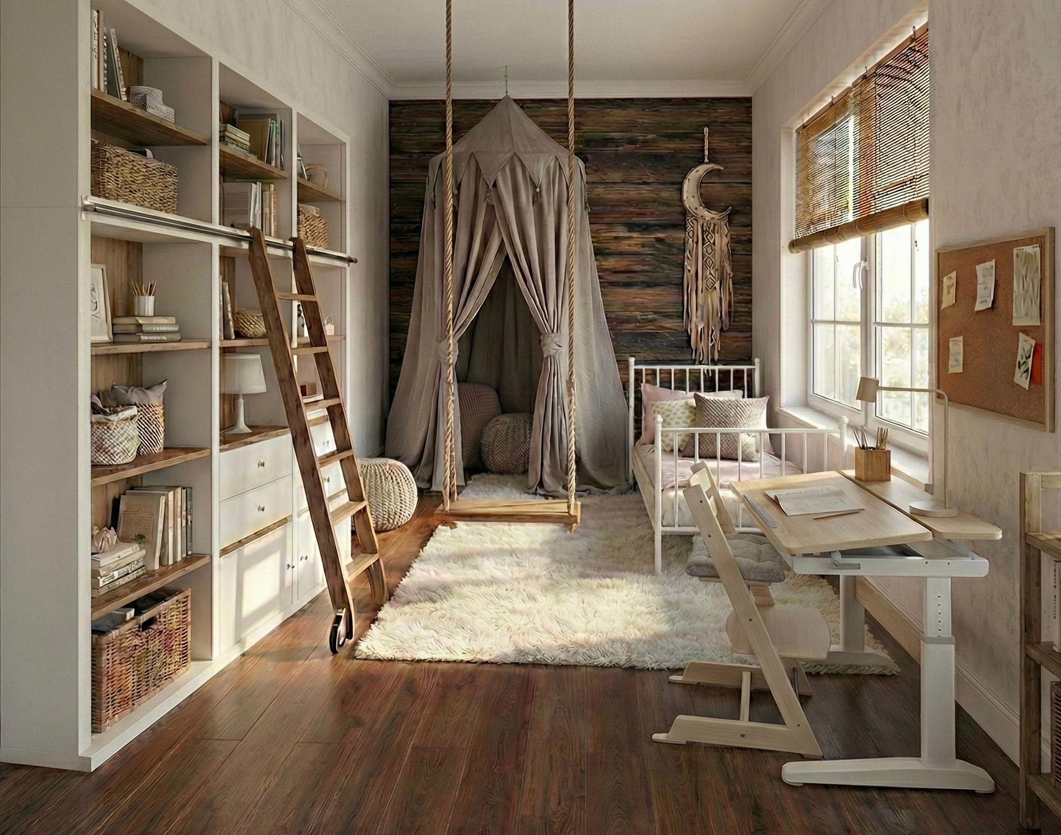 Waldhaus. Country house for a family with children. Valeria Riazantseva. Interior Designerin und Dekorateurin