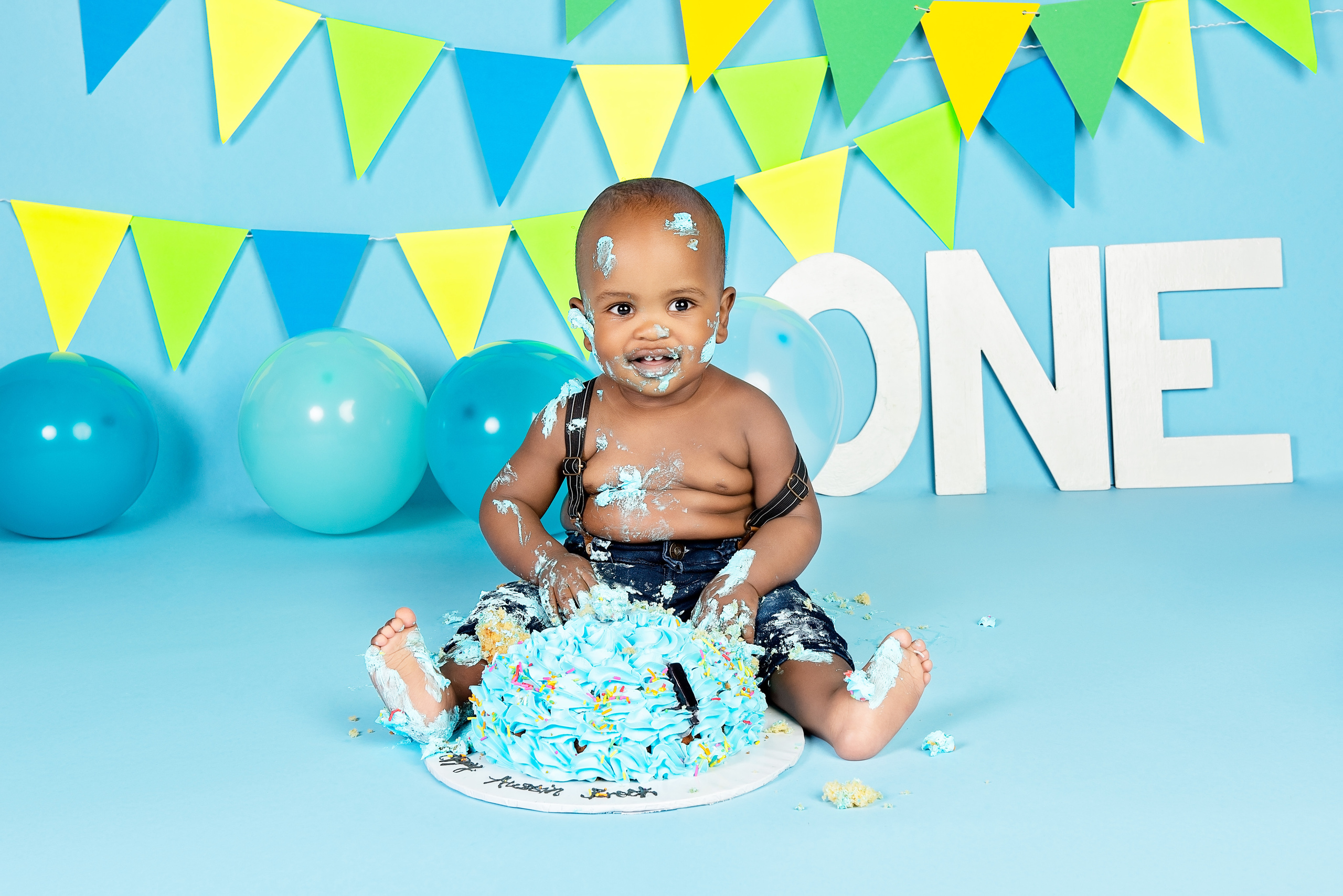 Black baby boy 1 One year cake smash photo shoot Nairobi Kenya  