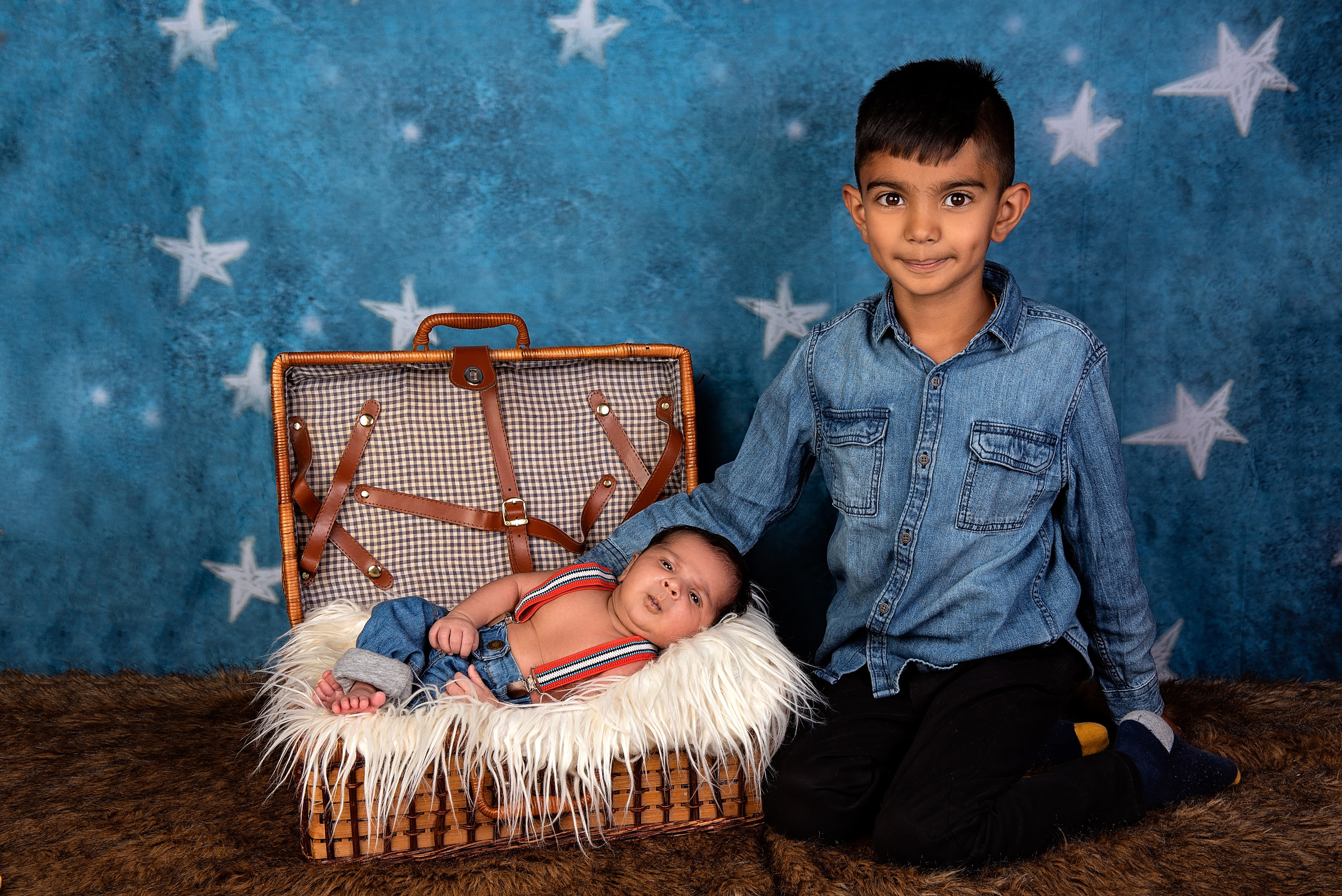 Asian sibling newborn baby boy with brother Kisumu Kenya