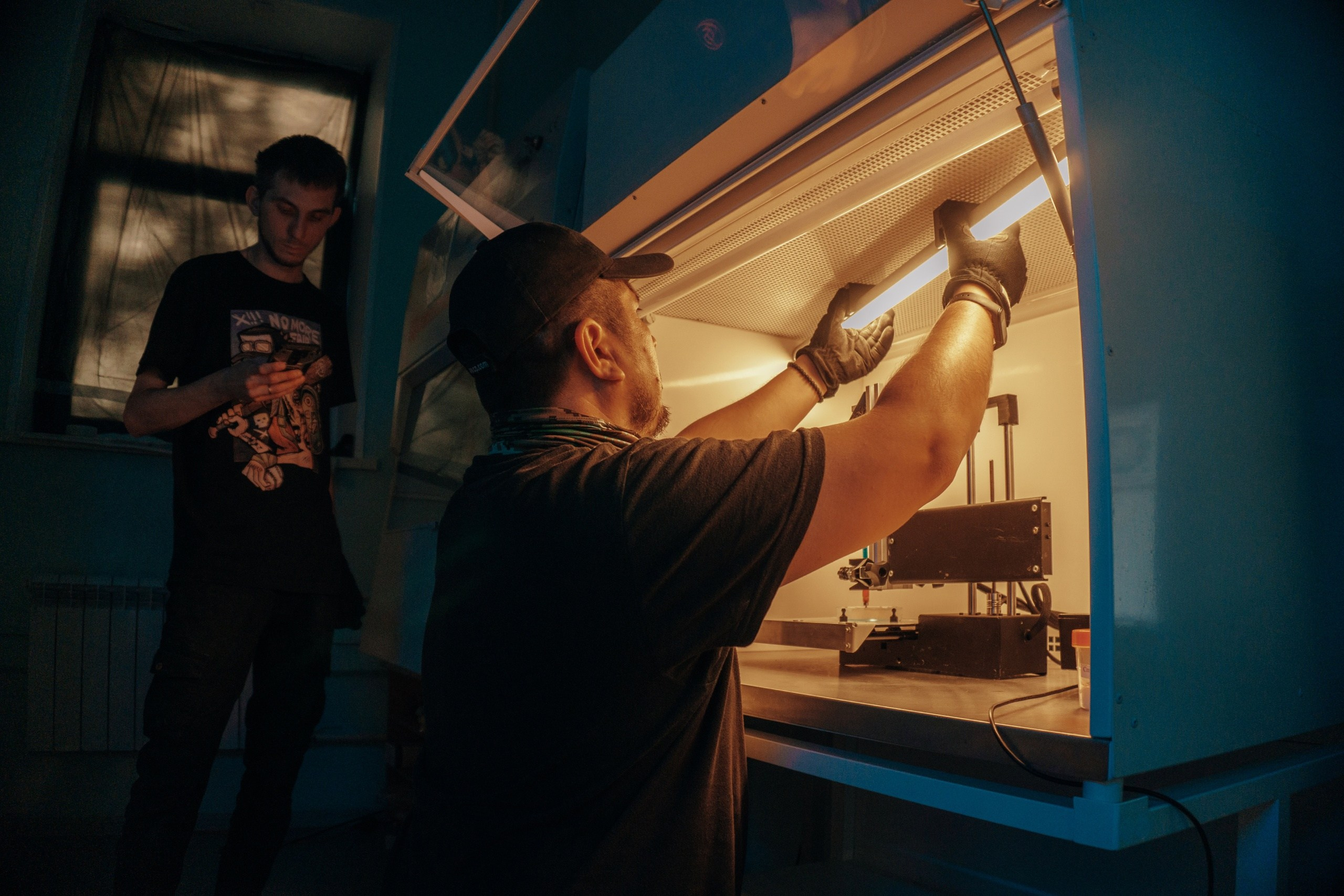 Backstage of the shooting of a advertising video