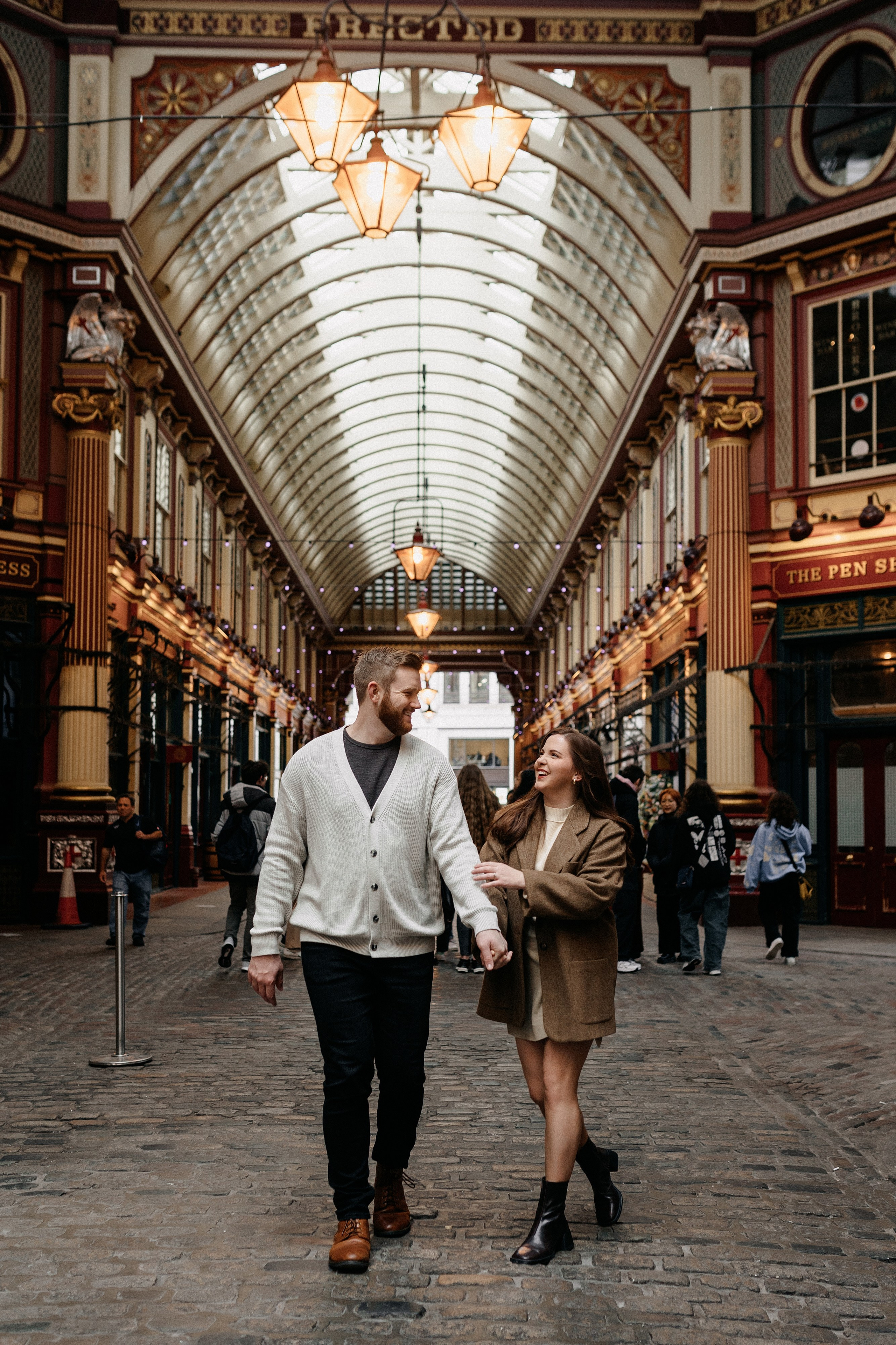 Kenna + Rob (Leadenhall Market + London City). LondonPhotoStory — Vacation Photographer in London
