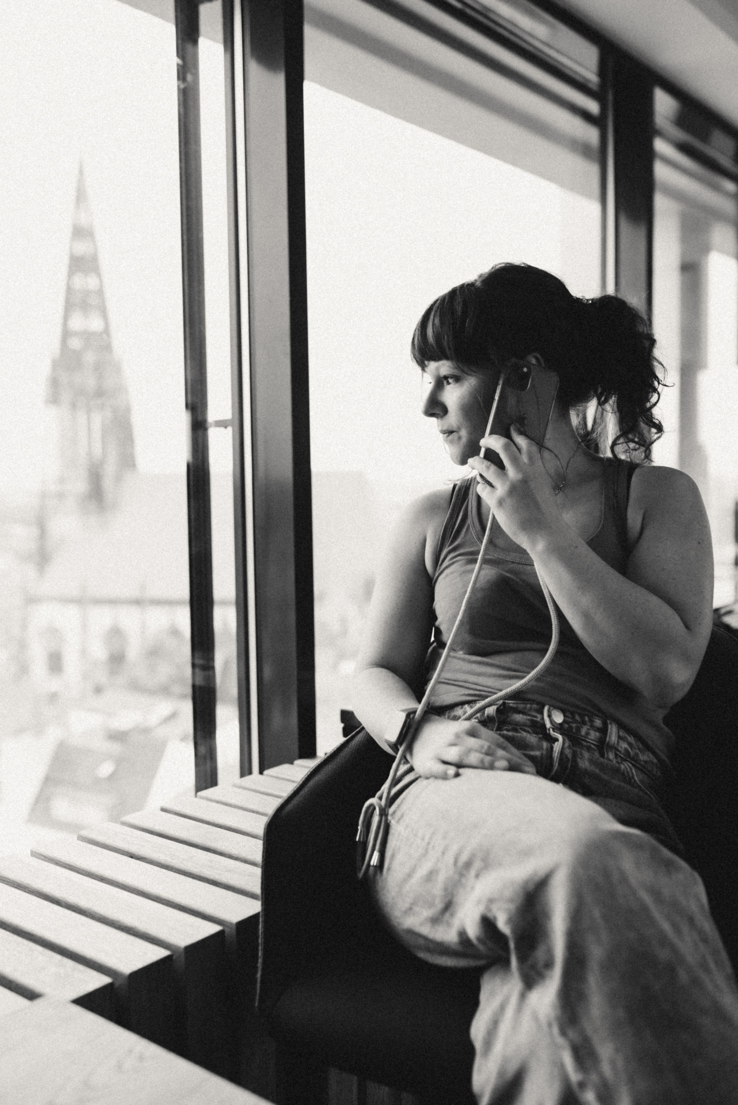 Fotoshooting in Münster City. Schwarz-weiß Fotografie in Münster. Fotografin Viktoria Roschen