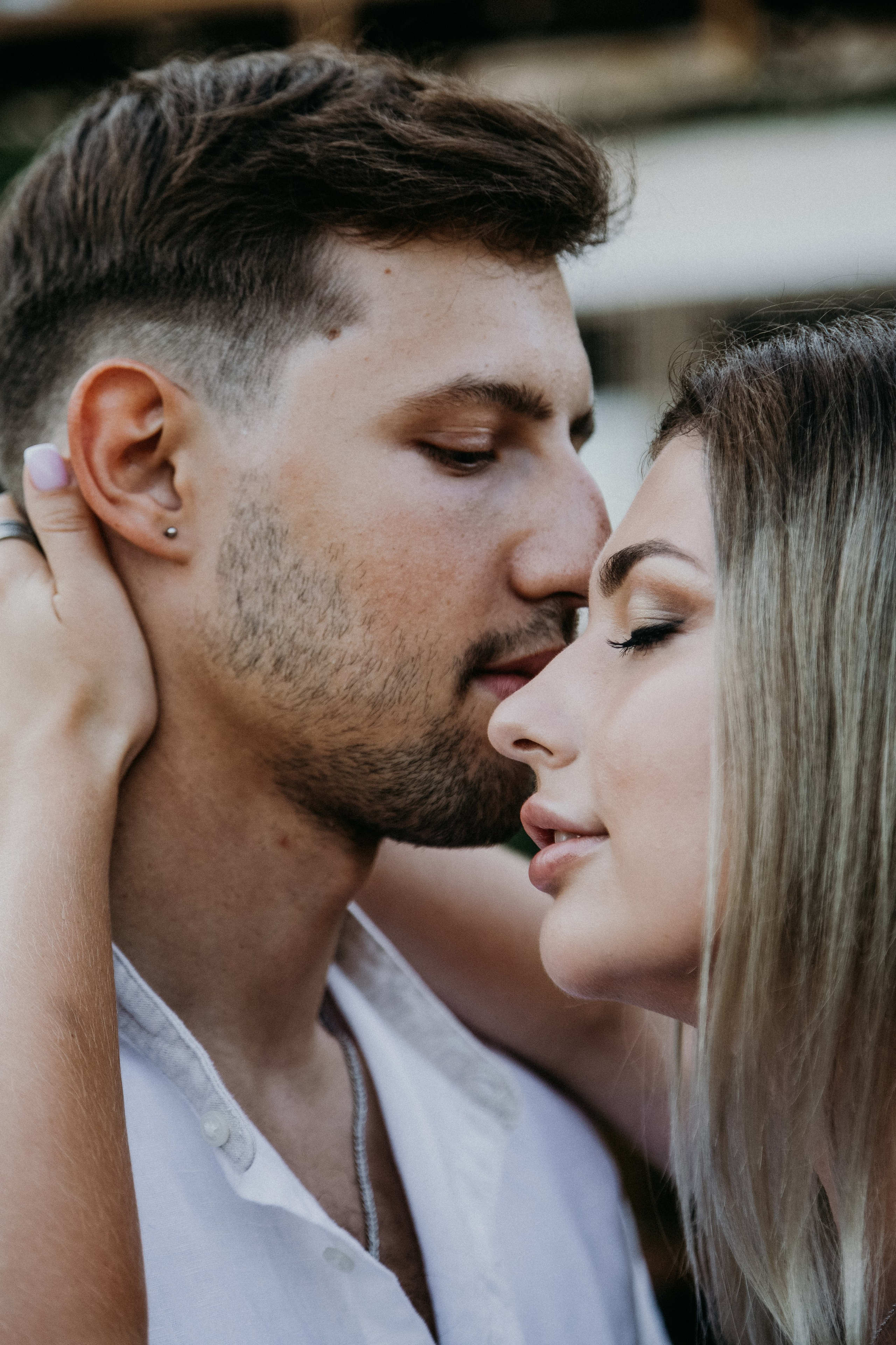 Lovely Young Couple Captured on a Beach Walk Near Limassol | Katya Chu Photography. Photographer in Barcelona capturing unique stories | Kate Chumak