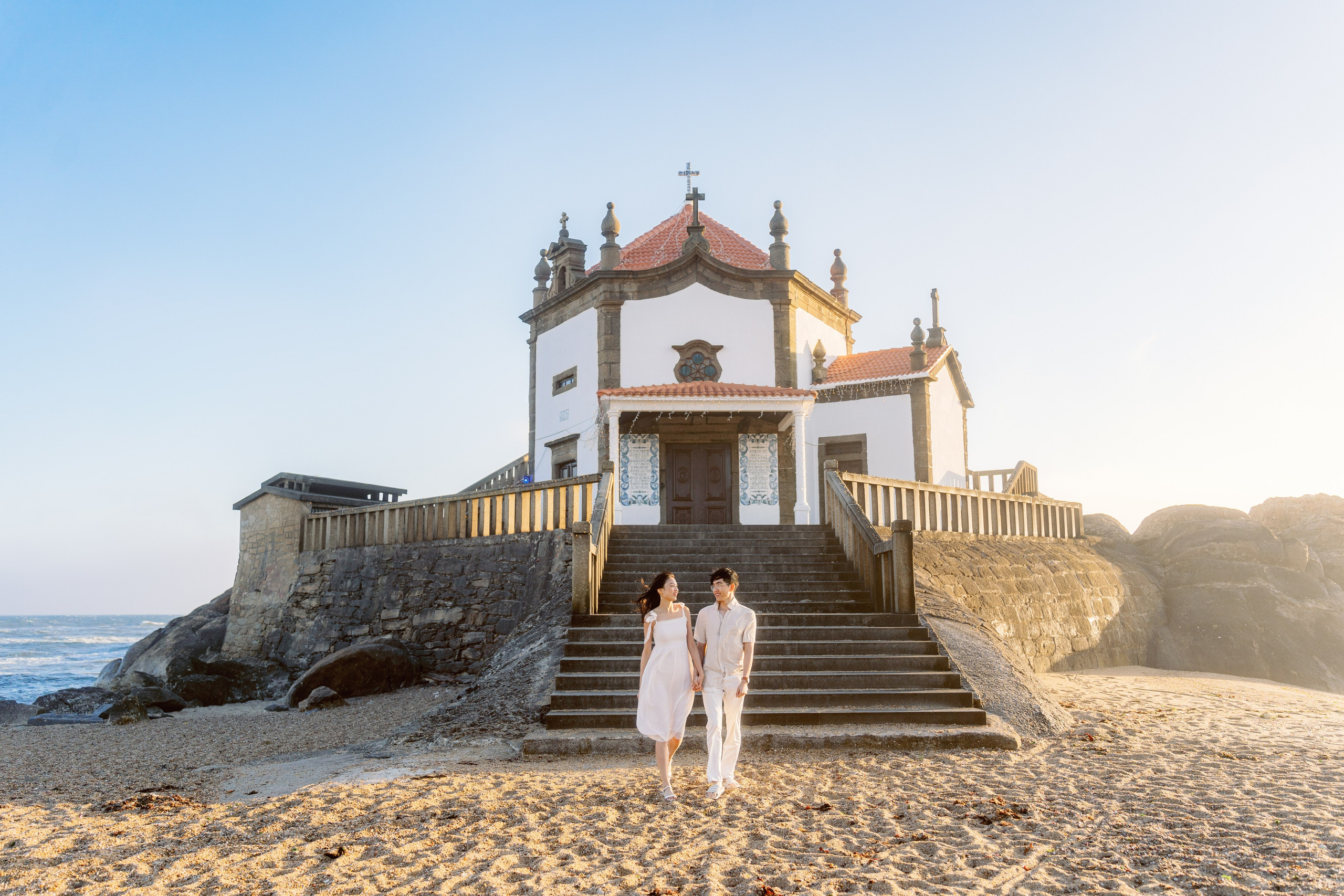 Ethan & Esther near Capela do Senhor da Pedra. Porto Travel Photographer | Couples & Vacation Photos in Portugal — WePortugal