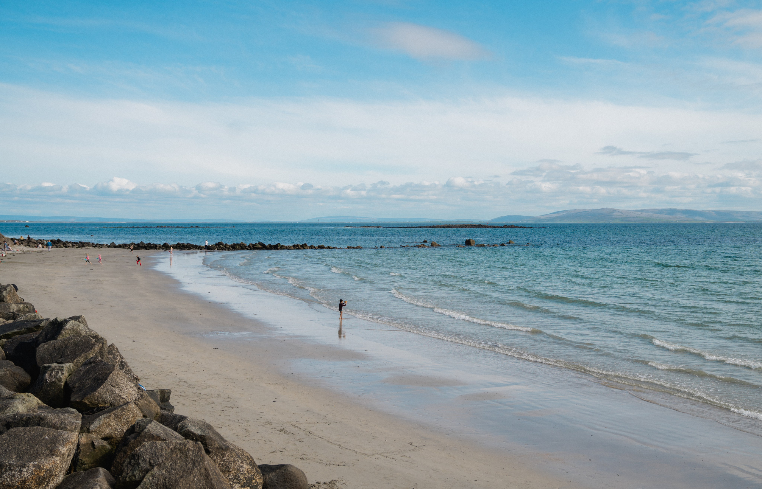 Proposal at Silverstrand Beach, co Galway. Wedding and family photographer Ireland