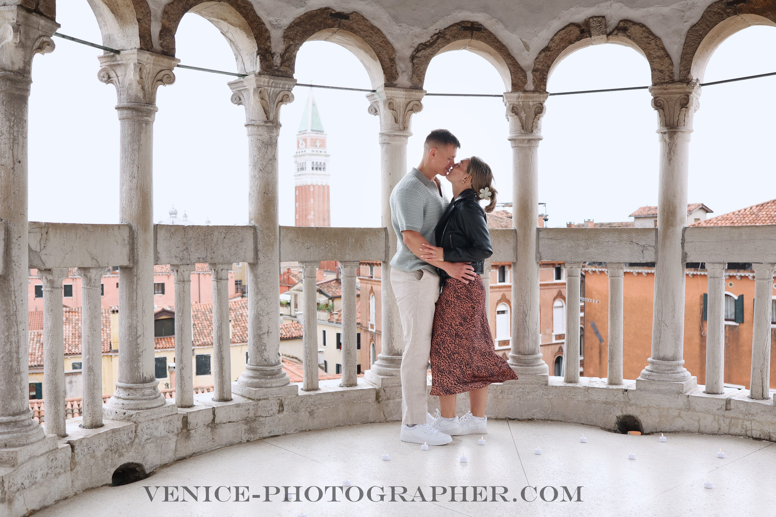 Surprise proposal at  Scala Contarini del Bovolo