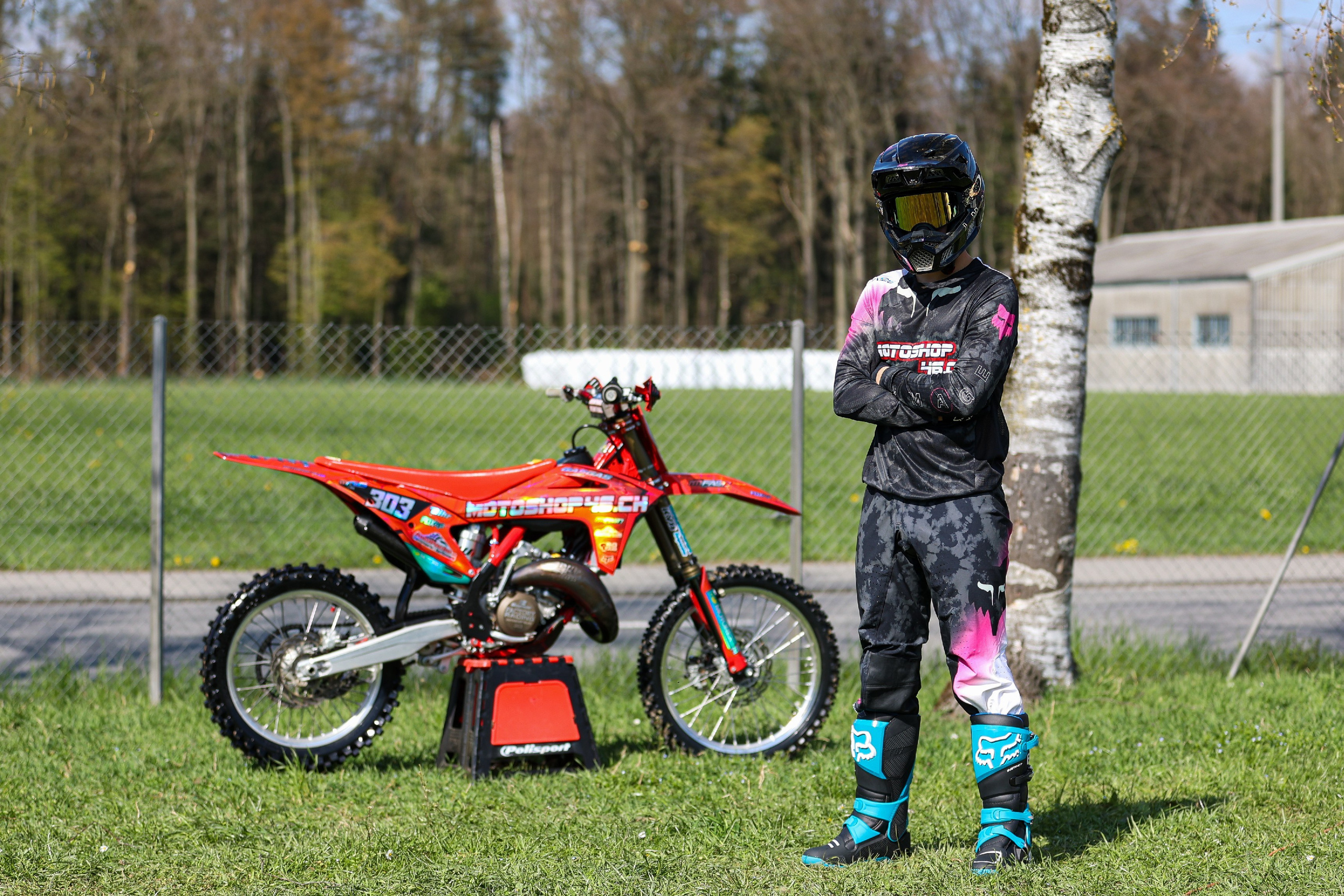 Motocross rider photoshoot