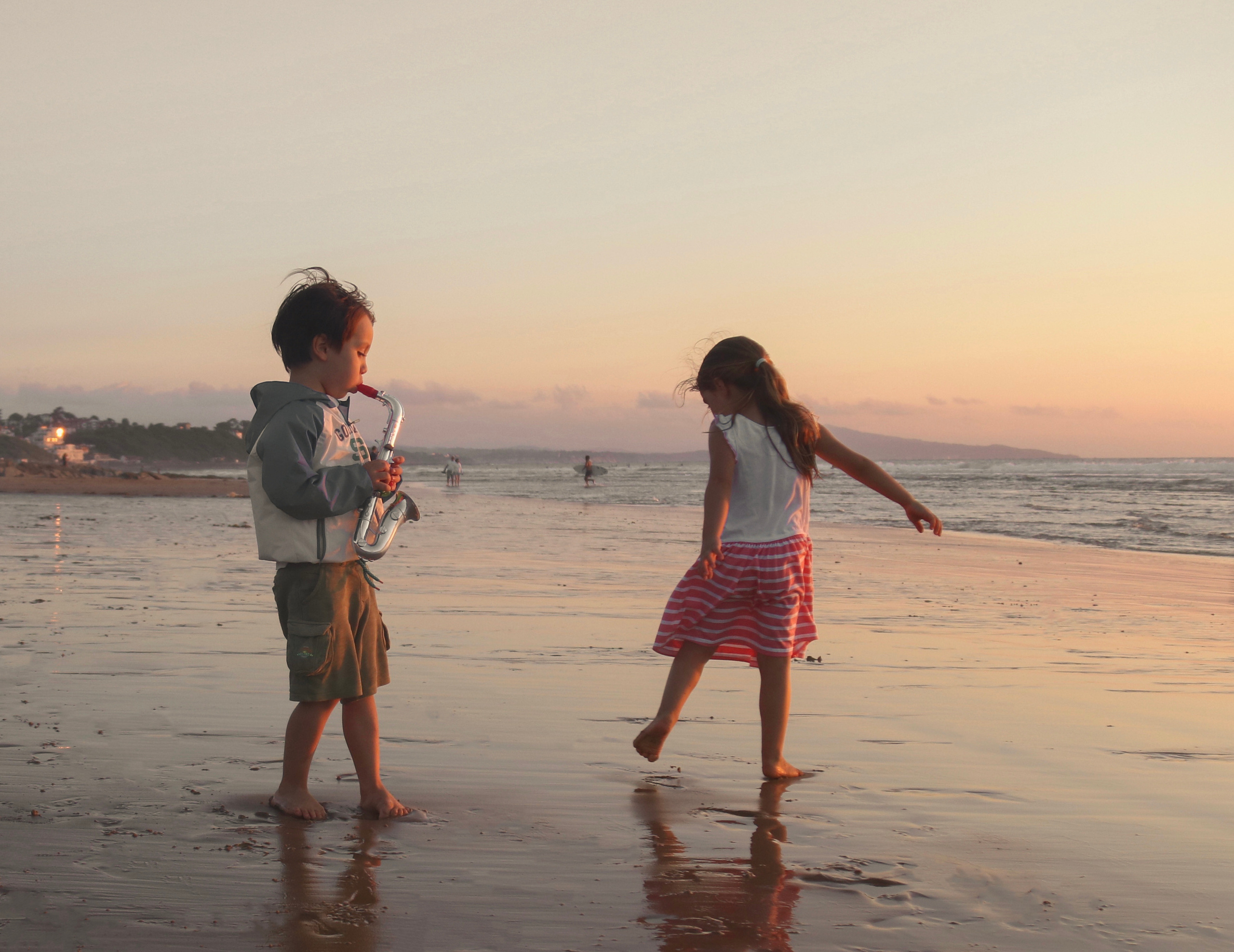 Saxophone, sunset, océan au Pays Basque