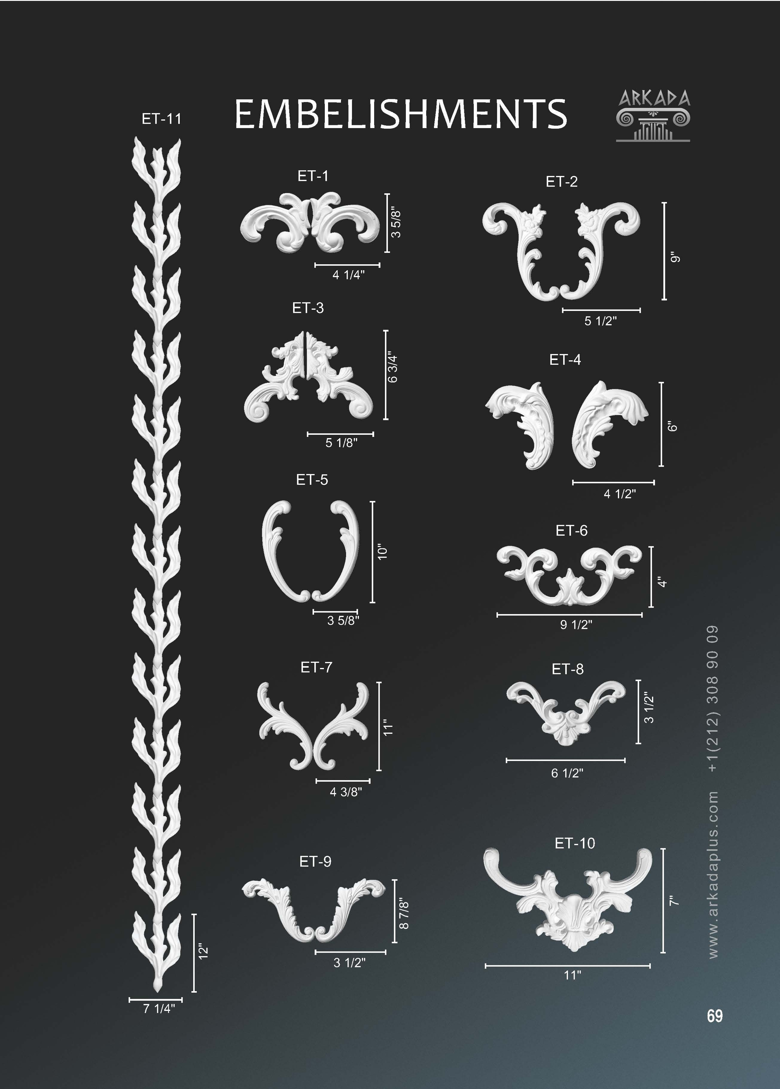 Catalog pages. Plaster molding