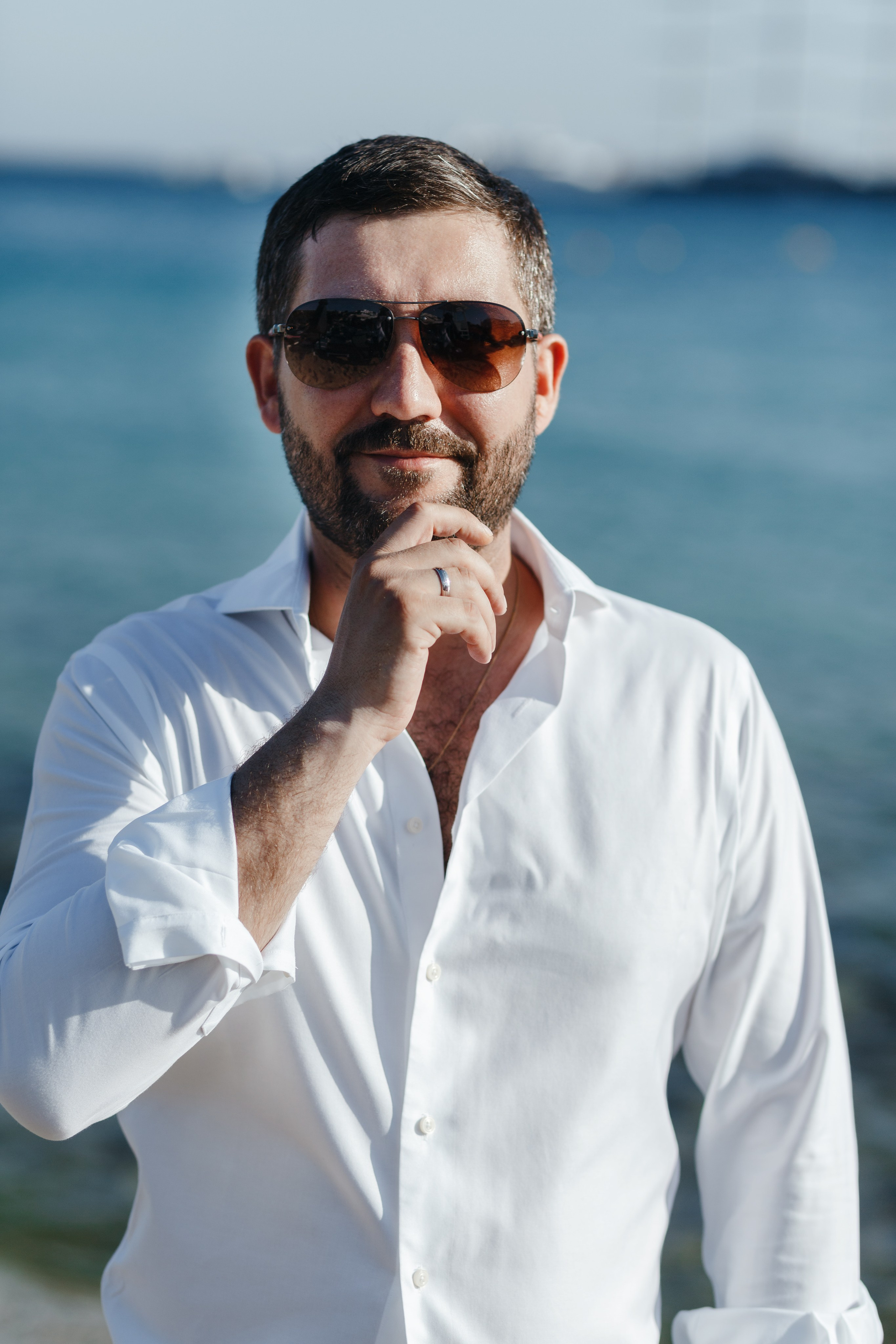 Ruslan & Nastya, Mykonos. Denny Savon — Photographer in Santorini | Weddings, Love Stories & Flying Dress