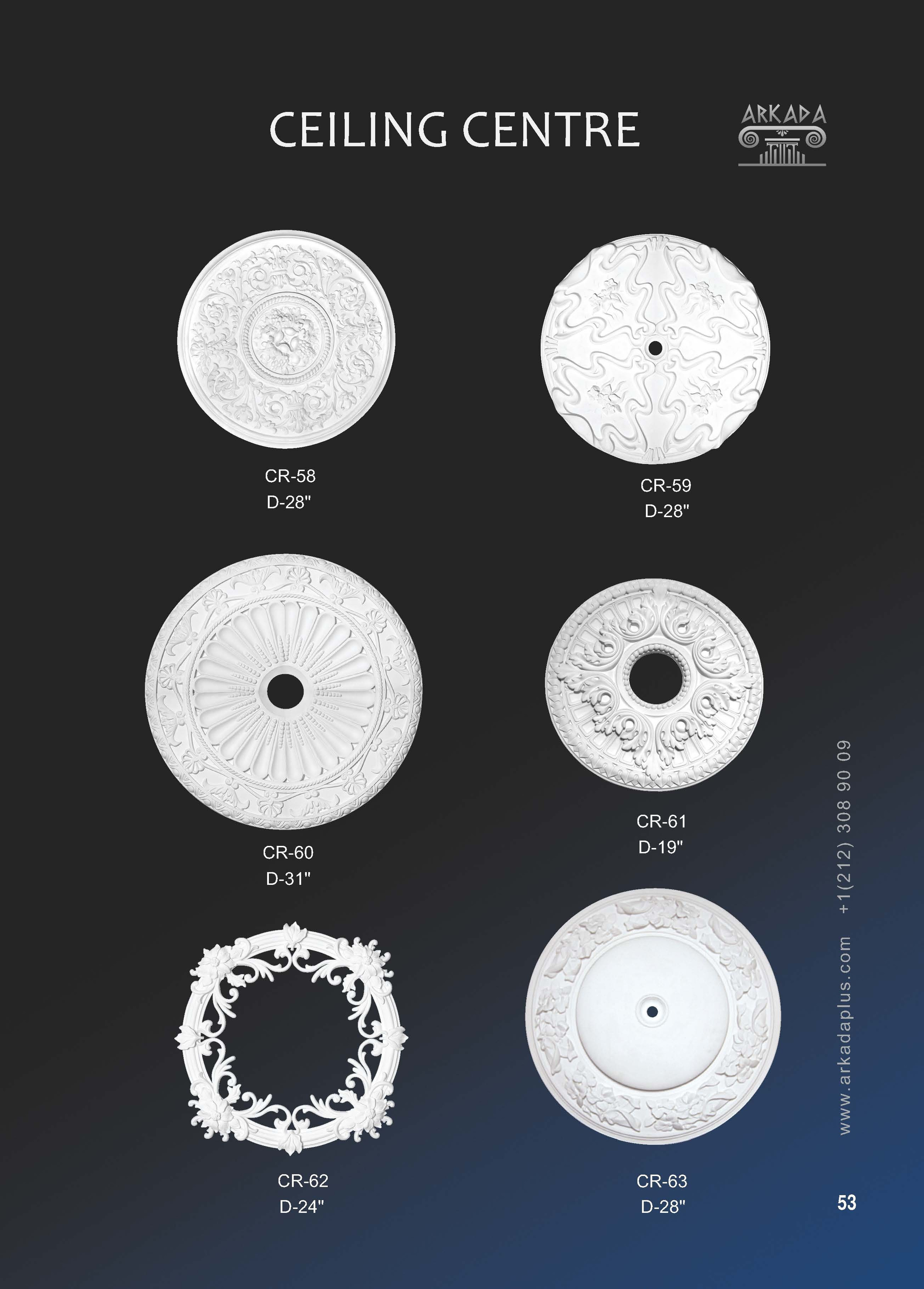 Catalog pages. Plaster molding
