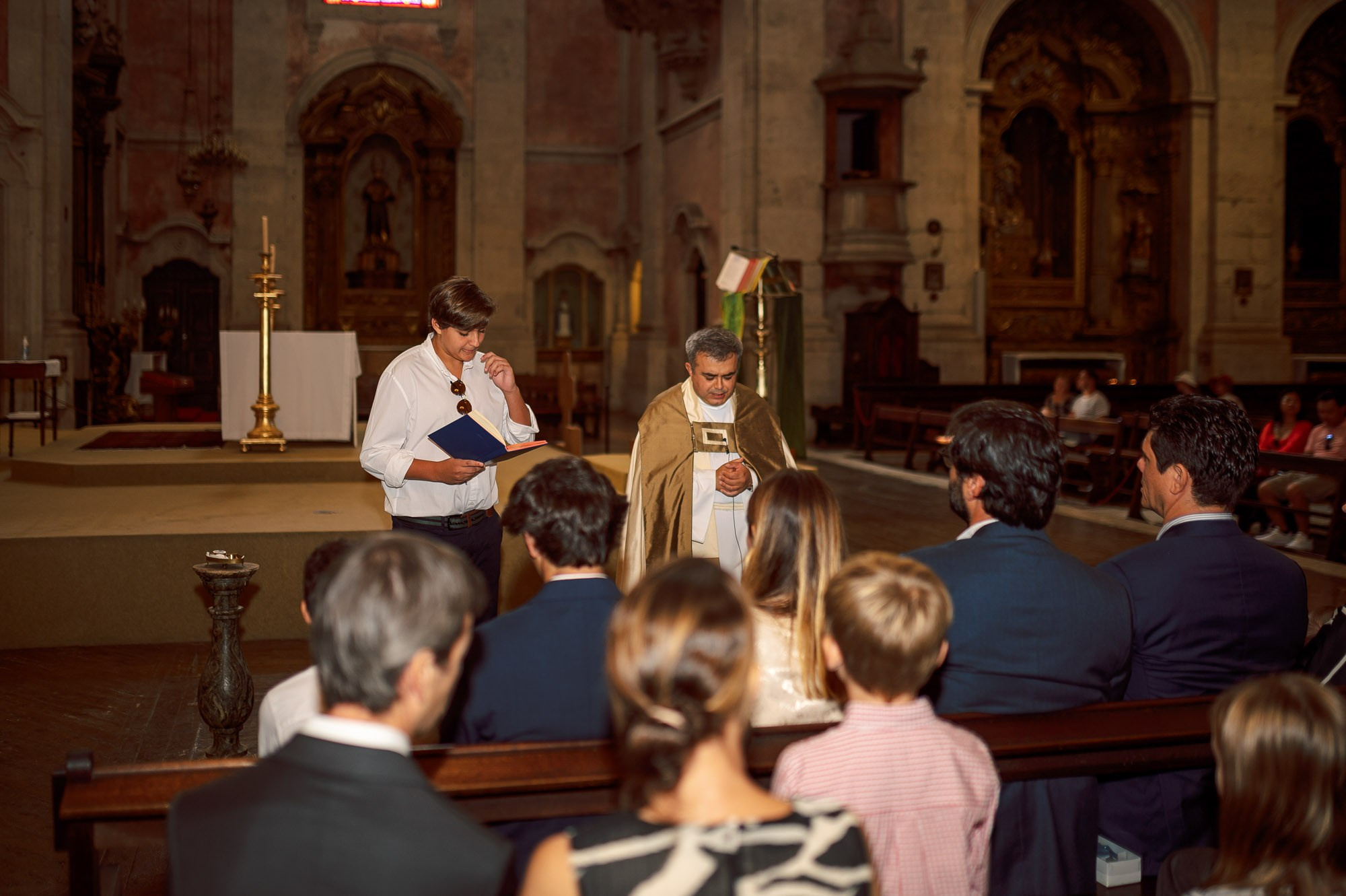photography of a Catholic baptism in Lisbon