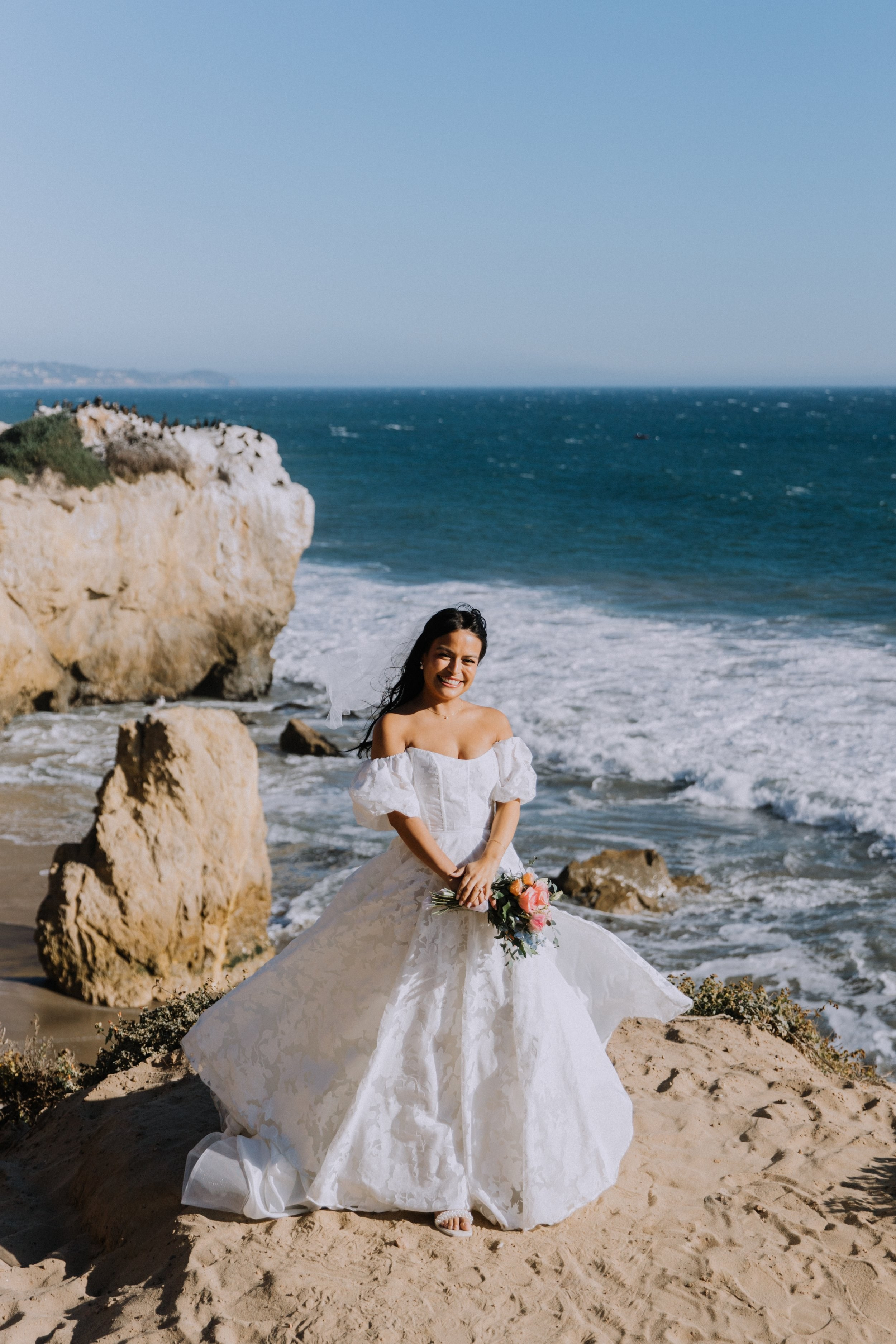 Wedding Ceremony at El Matador Beach, Malibu | Taya Frank. Southern California Family and Couple Photographer