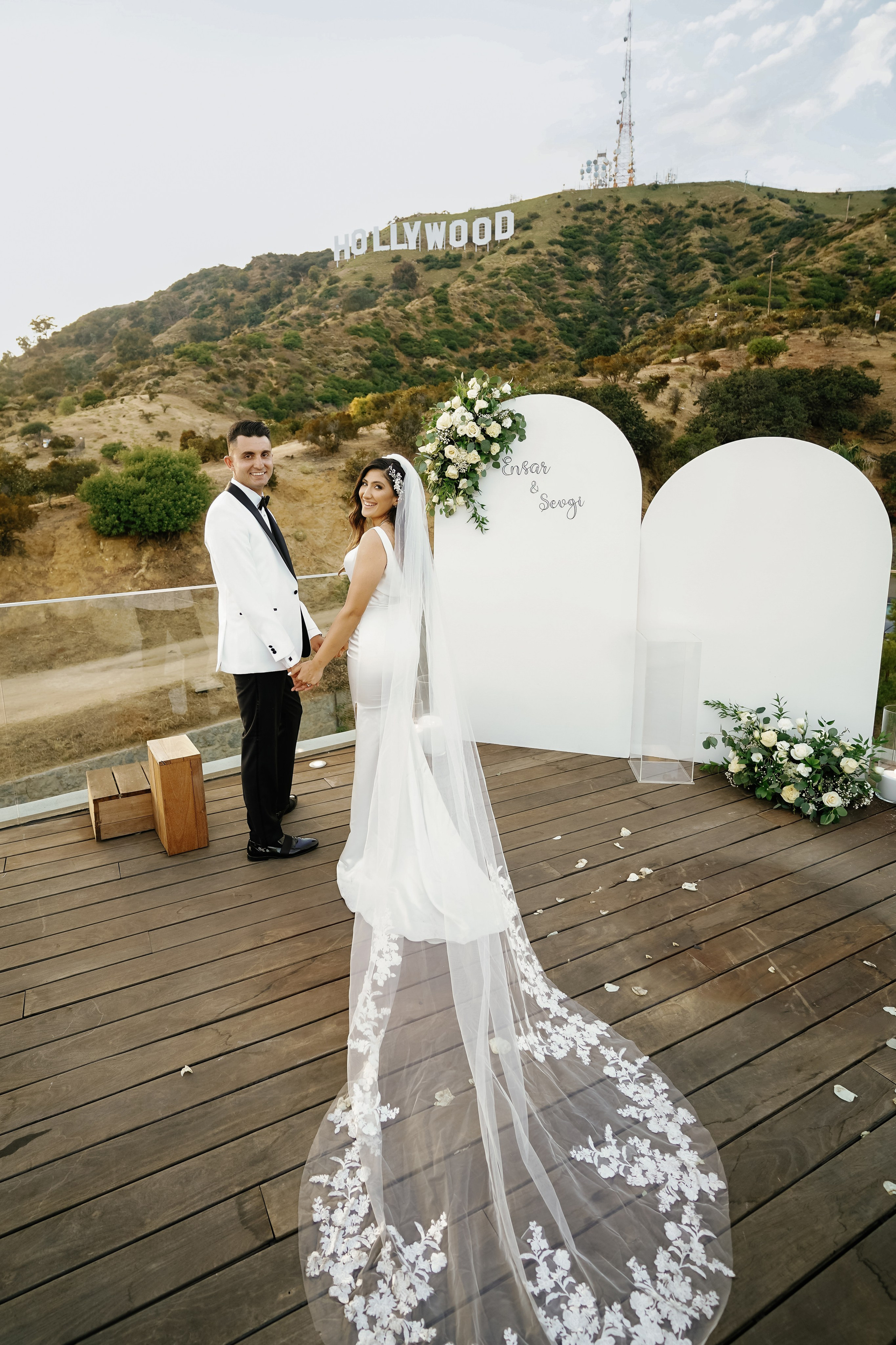 Wedding at the Hollywood Sign Venue, Los Angeles, California. Wedding Photography & Videography Team in California, Los Angeles, San Francisco, San Diego and Travel