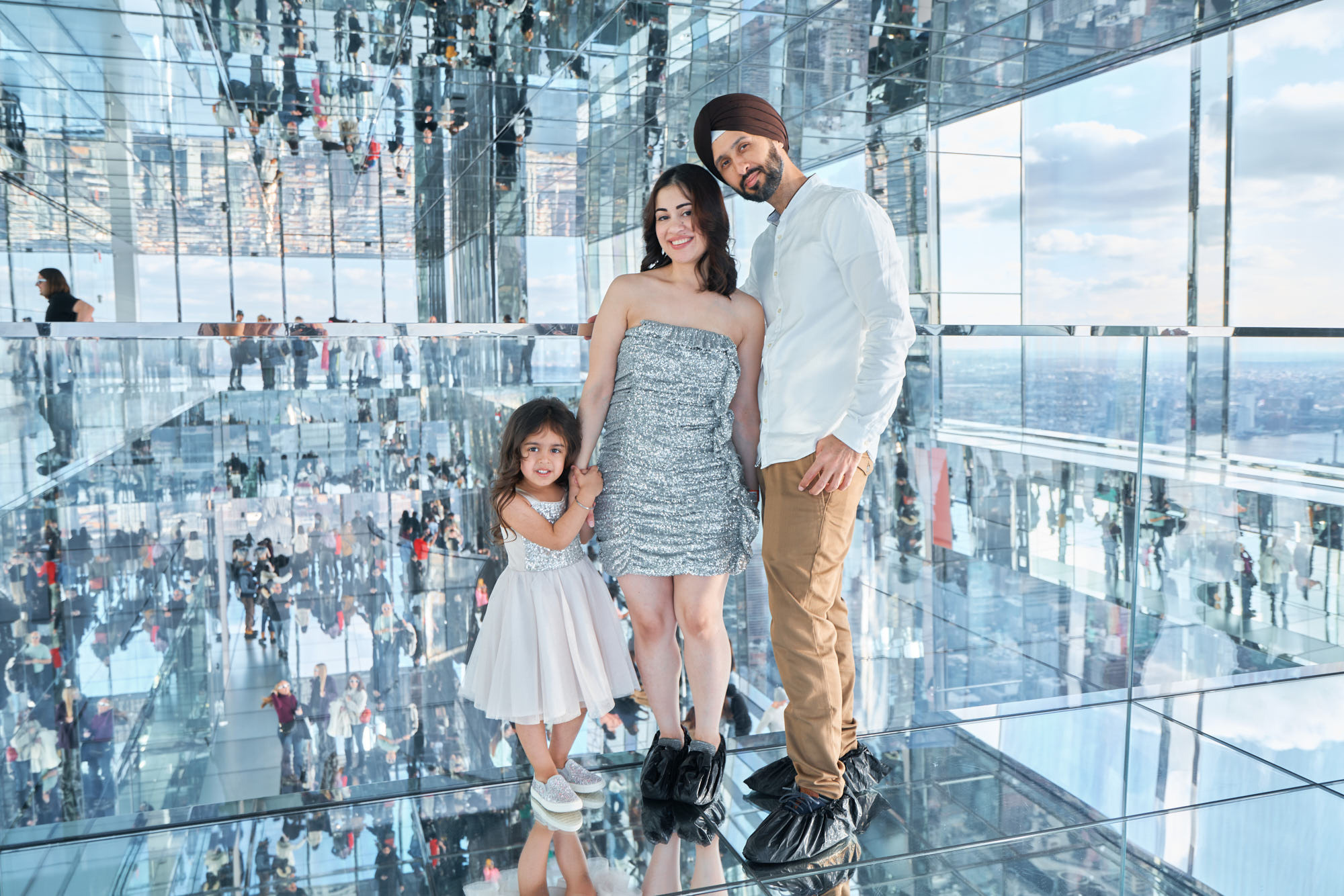 Indian family photoshoot in One Vanderbilt The Summit – the newest observation deck in New York.