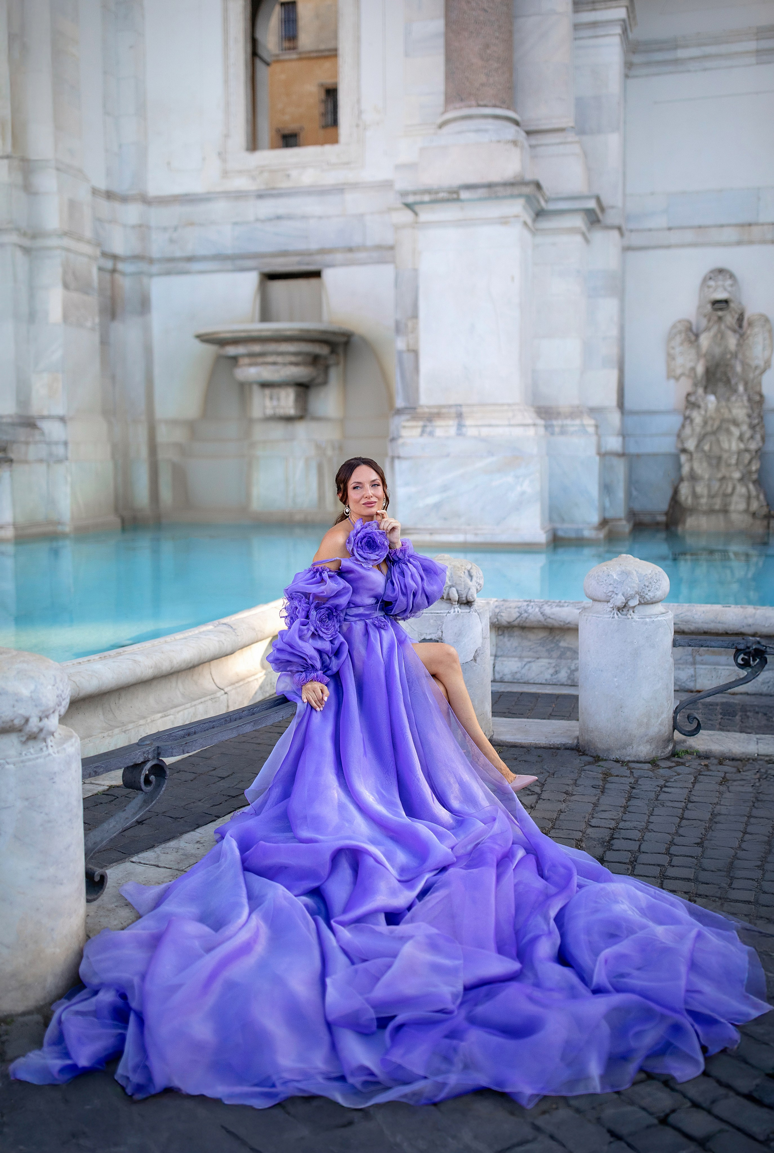 photographer in Rome, photographer Rome, Rome photographer,  shooting in Rome, photo shooting Rome, fashion, fashion in Rome, fotografo Roma, фотограф в Риме, фотограф Рим. Luxury photoshoot in Rome wearing a stunning designer gown