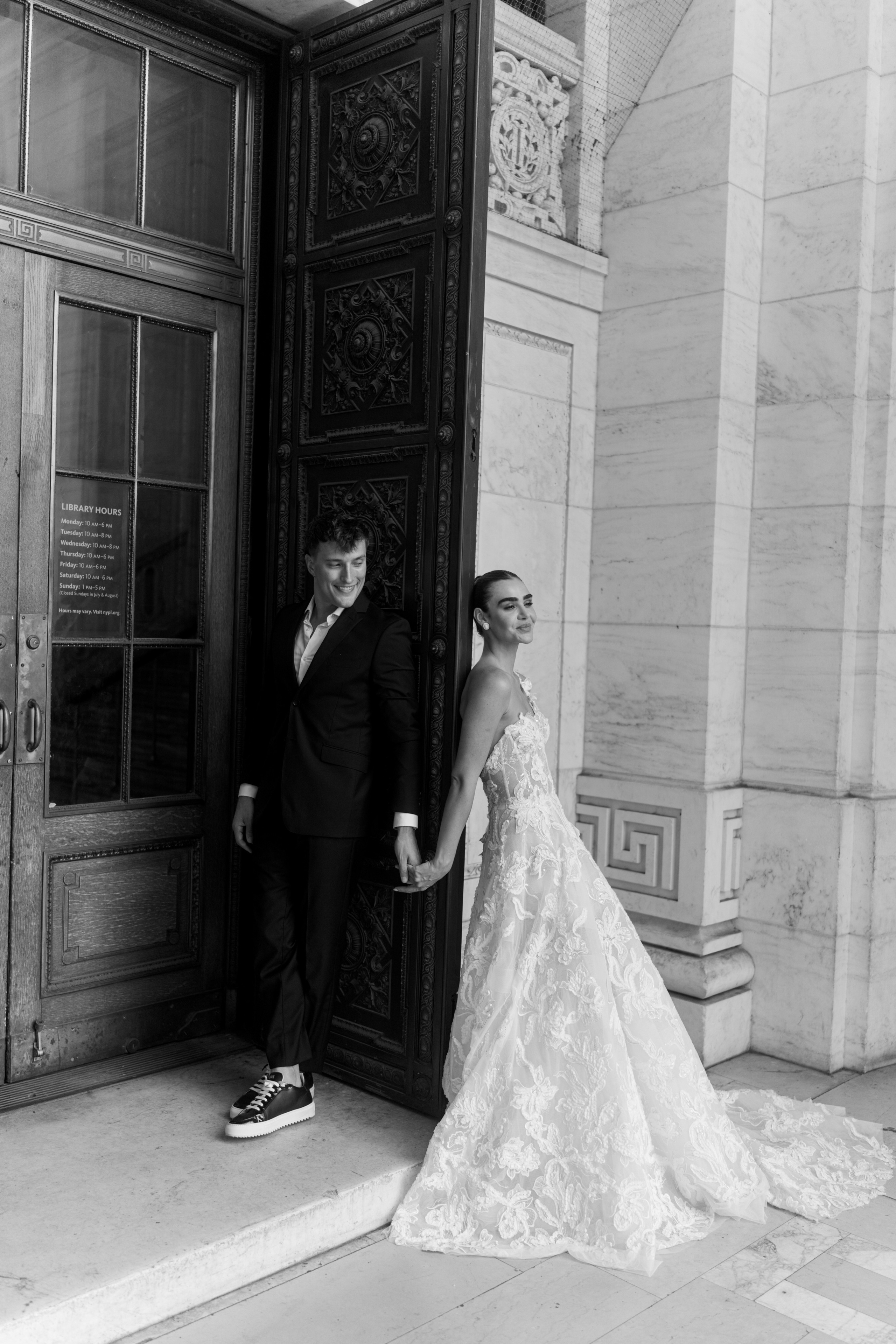 Isadora and Aaron’s Elegant NYC Library and Cathedral Wedding. Wedding photographer and videographer New York | New Jersey