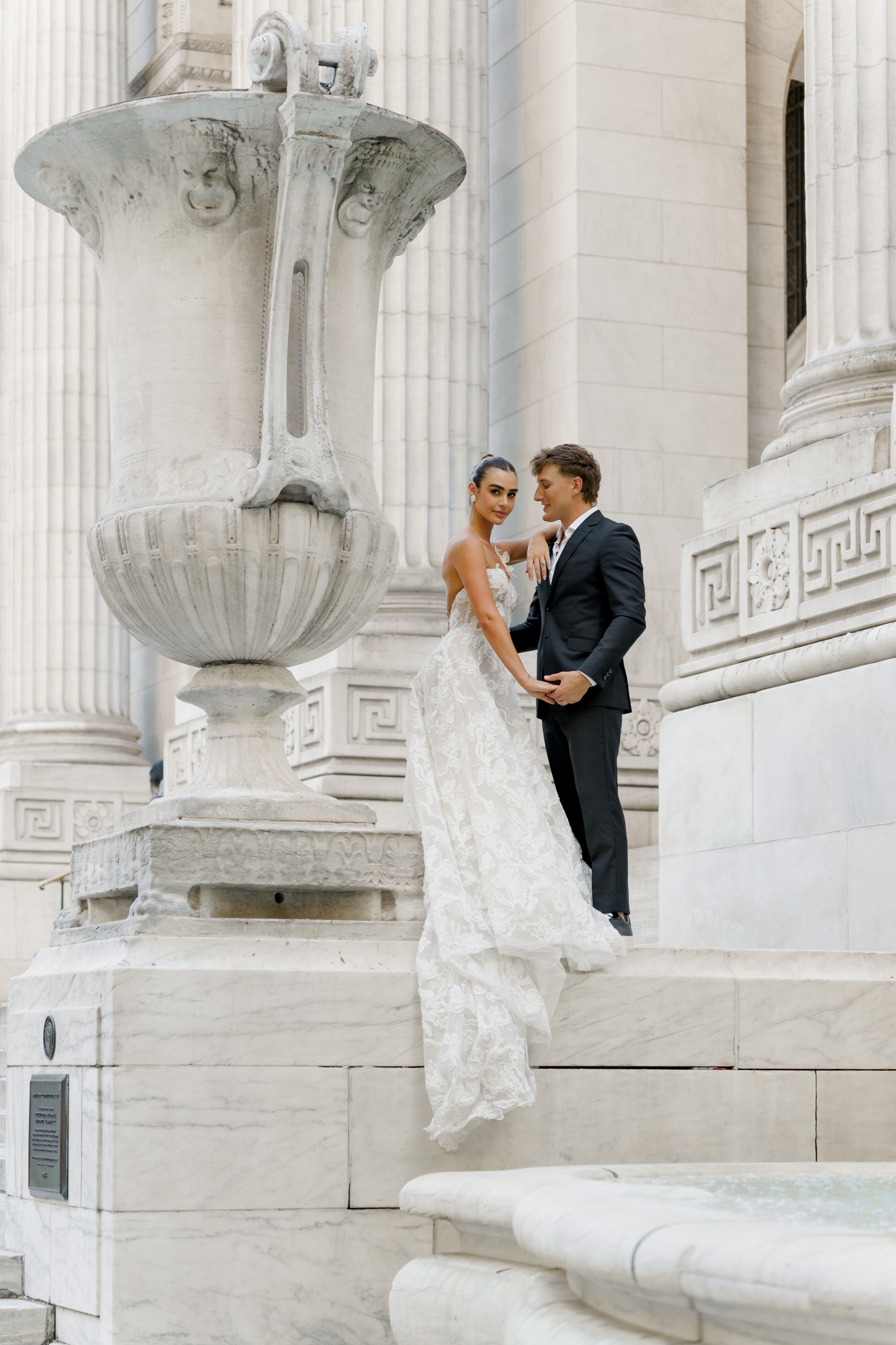 Isadora and Aaron’s Elegant NYC Library and Cathedral Wedding. Wedding photographer and videographer New York | New Jersey