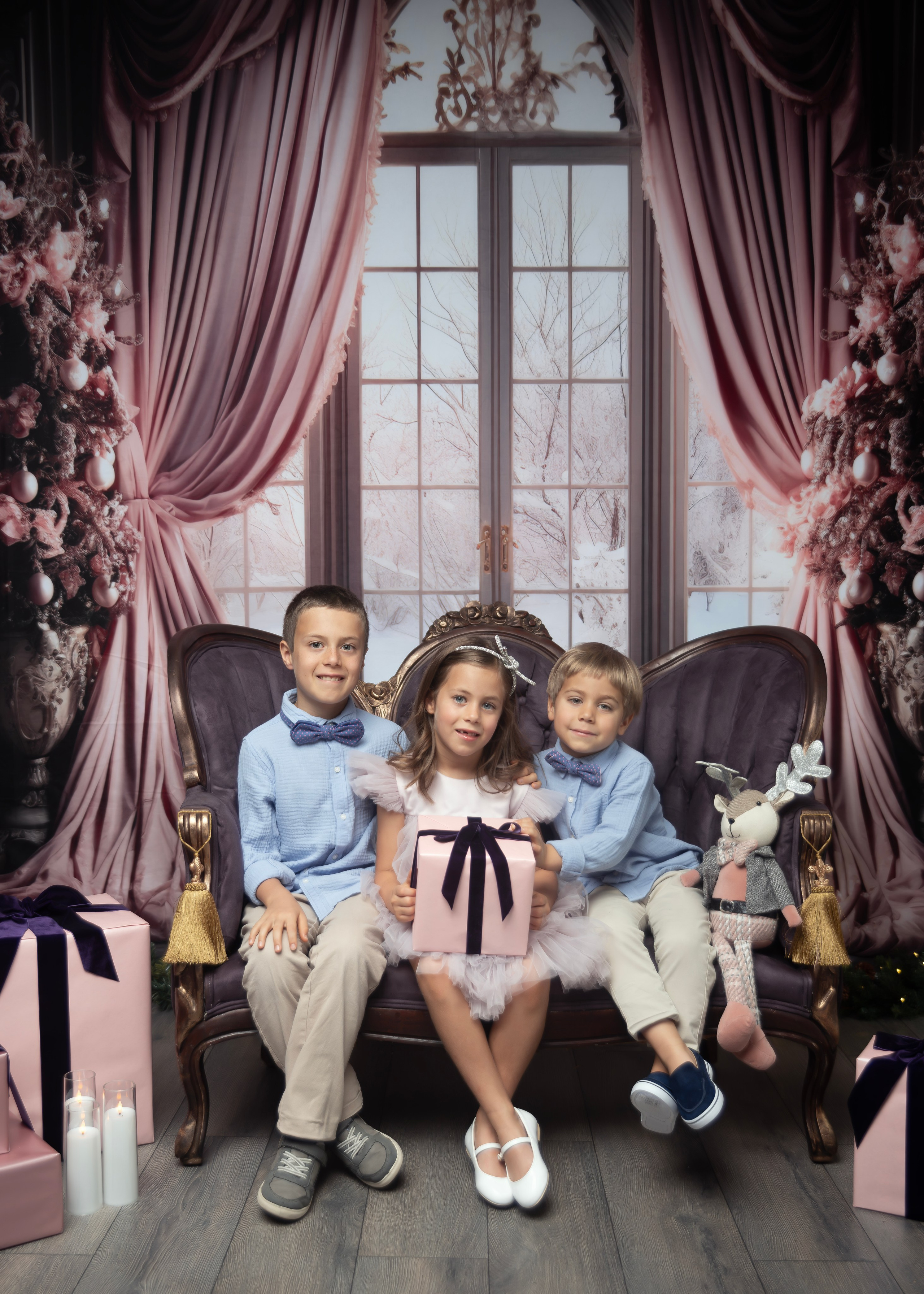 Purple Christmas MINIS. Portrait, kids and family photographer in Wesley Chapel Alina Alice Osipova
