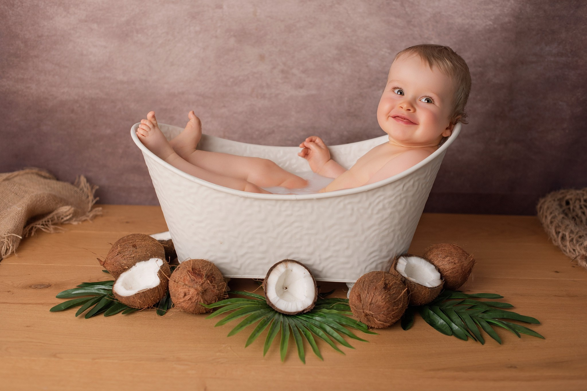 Séance photo bébé bain du lait Douai