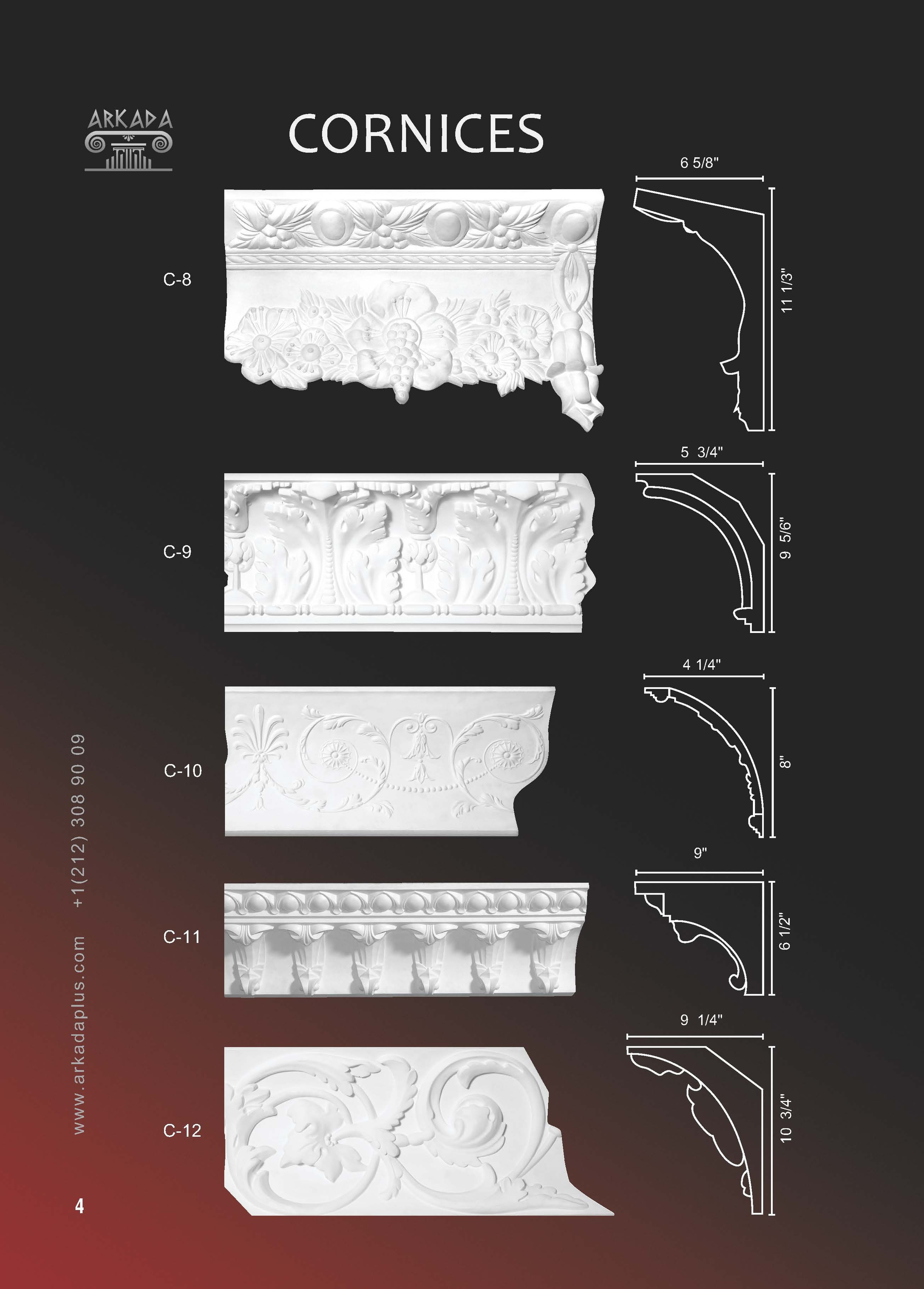 Catalog pages. Plaster molding