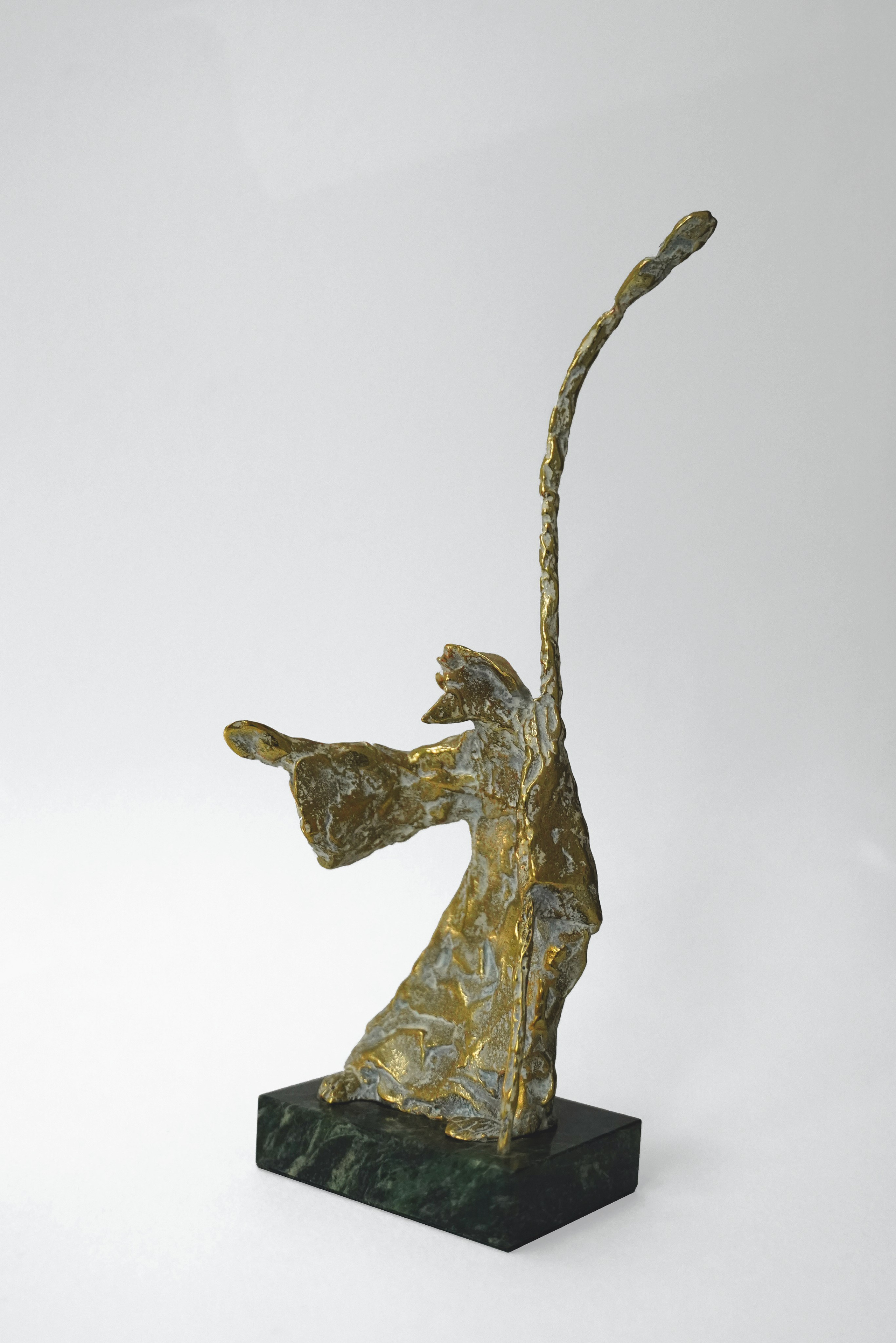 Пилигрим. 2002. Латунь тонированная, змеевик