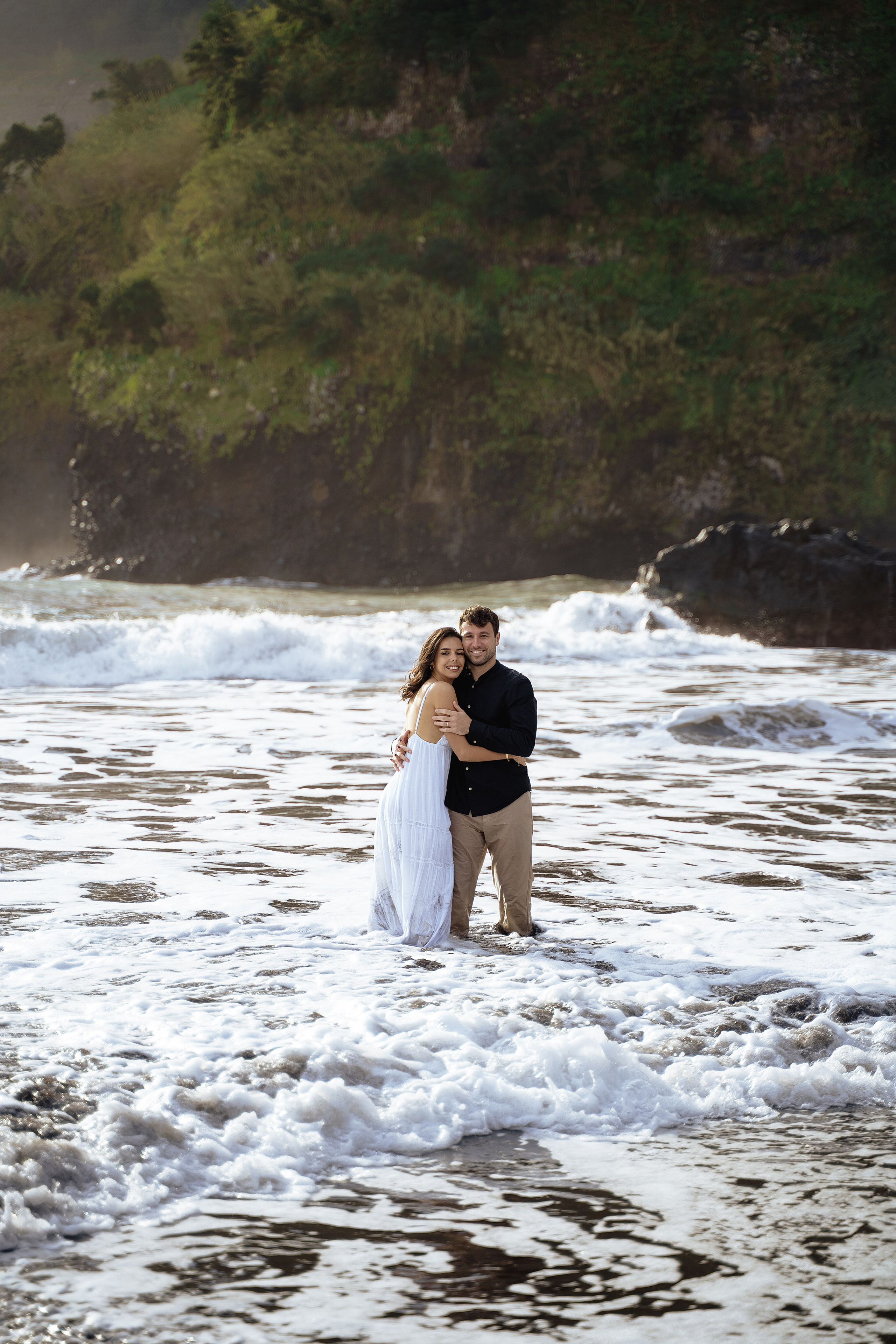 Morning Love Story Photoshoot on Seixal Beach | Madeira Photographer. Your photographer in Madeira