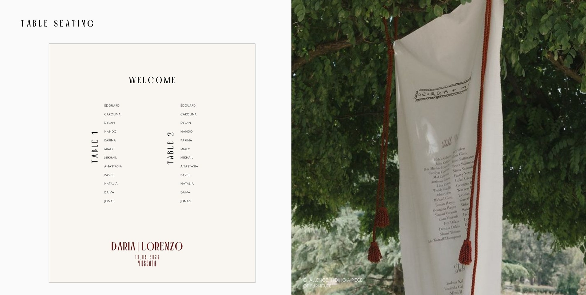 Daria & Lorenzo. Nœrgie — (Event) design