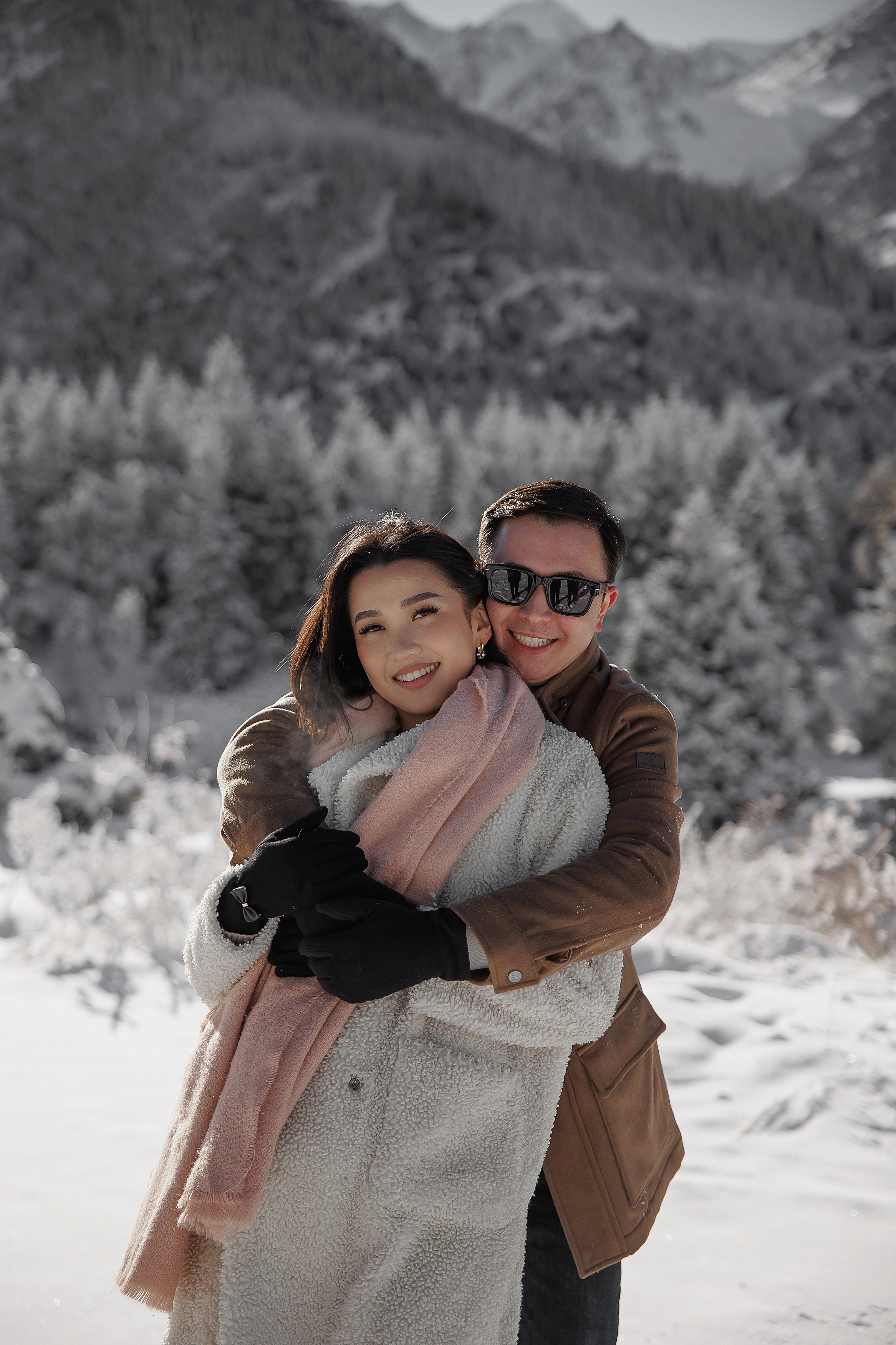 Зимняя Ала Арча 2025 год. Свадебный и семейный фотограф в Бишкеке Давлетбаев Талгат