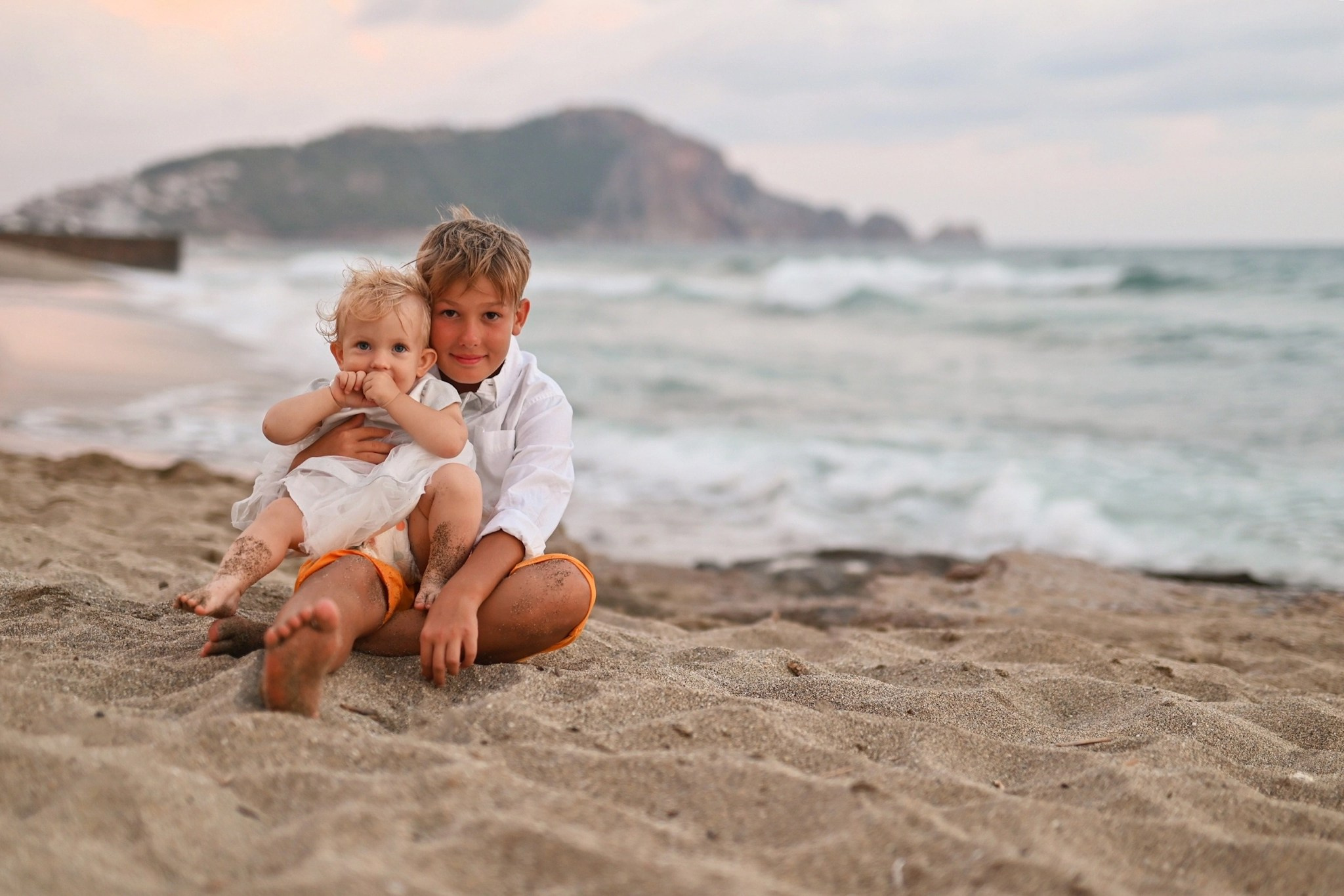 Семейная съемка на пляже Клеопатра. Photographer in Alanya, Side, Manavgat. Türkiye