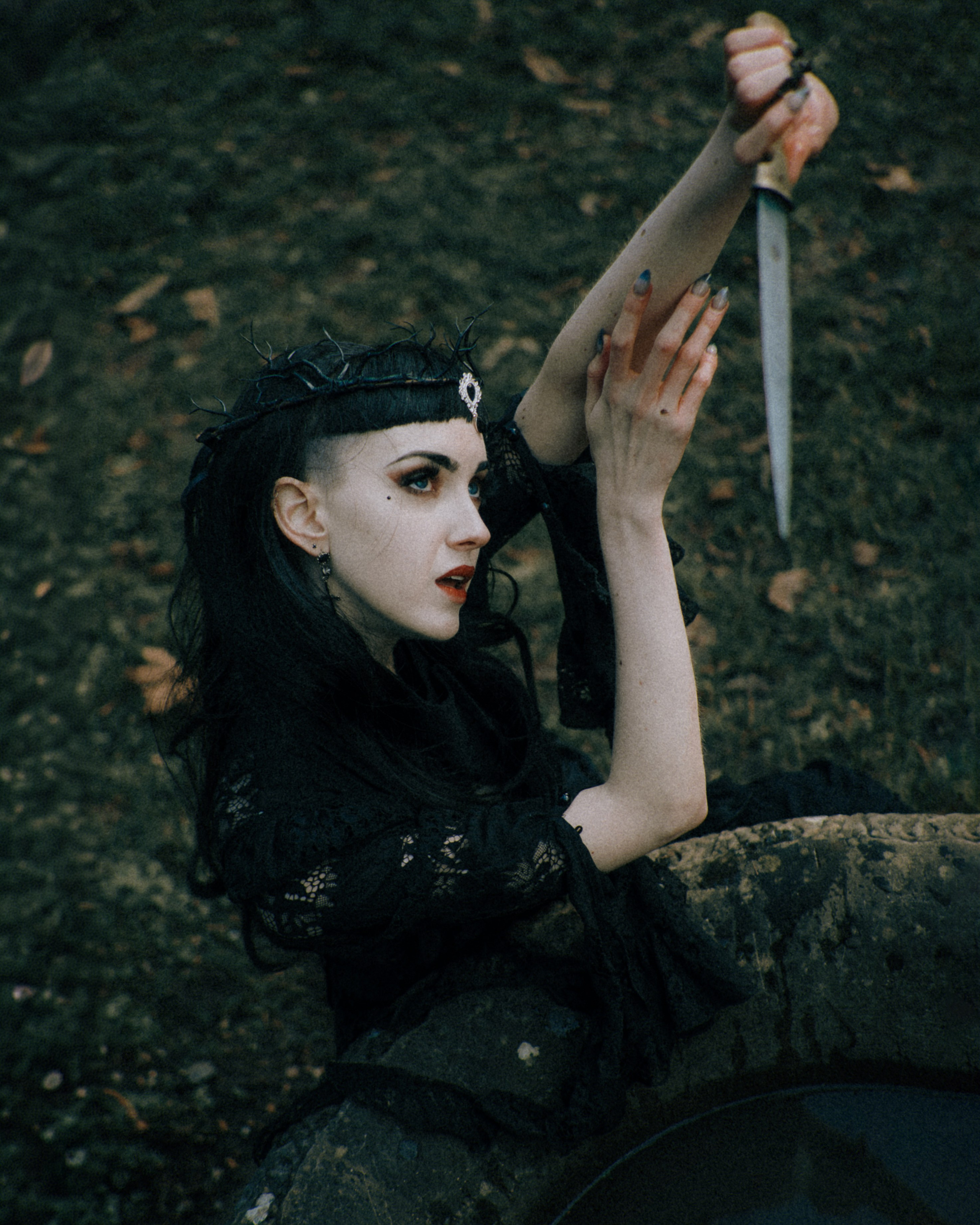 Gothic cemetery photoshoot. Moth & Moss Photography