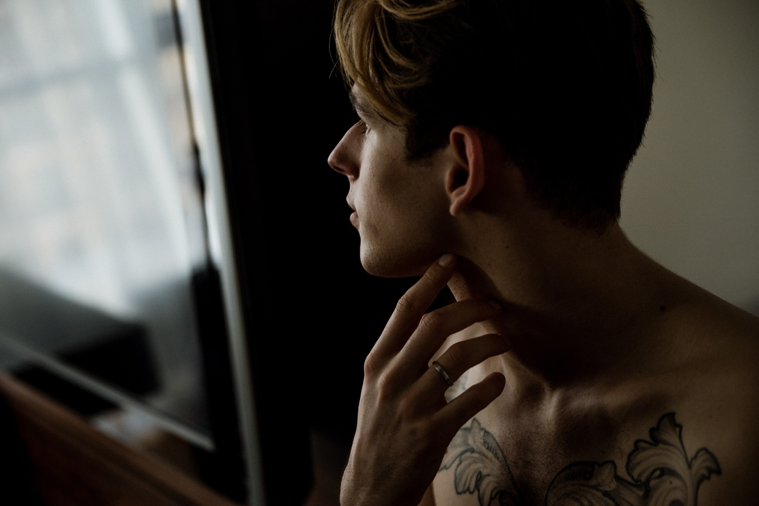 Romantic bride in white dress walking along the shoreline, wedding photographer France