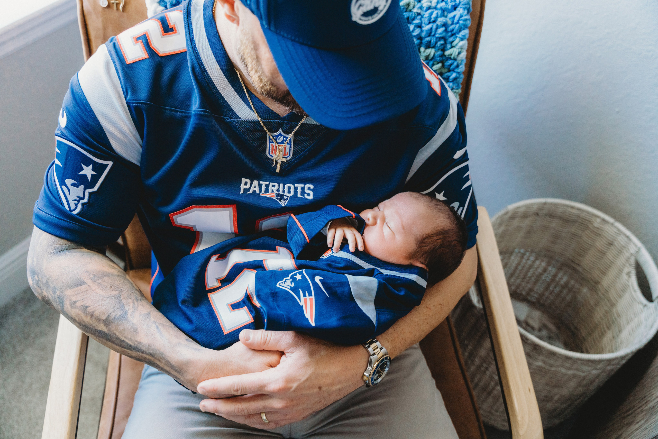 Father holding his baby