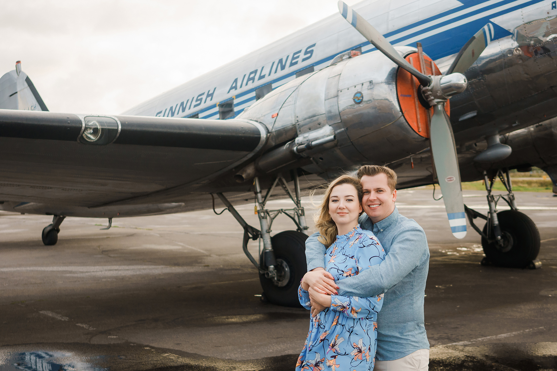 Kihlakuvaus Malmin lenkokentällä