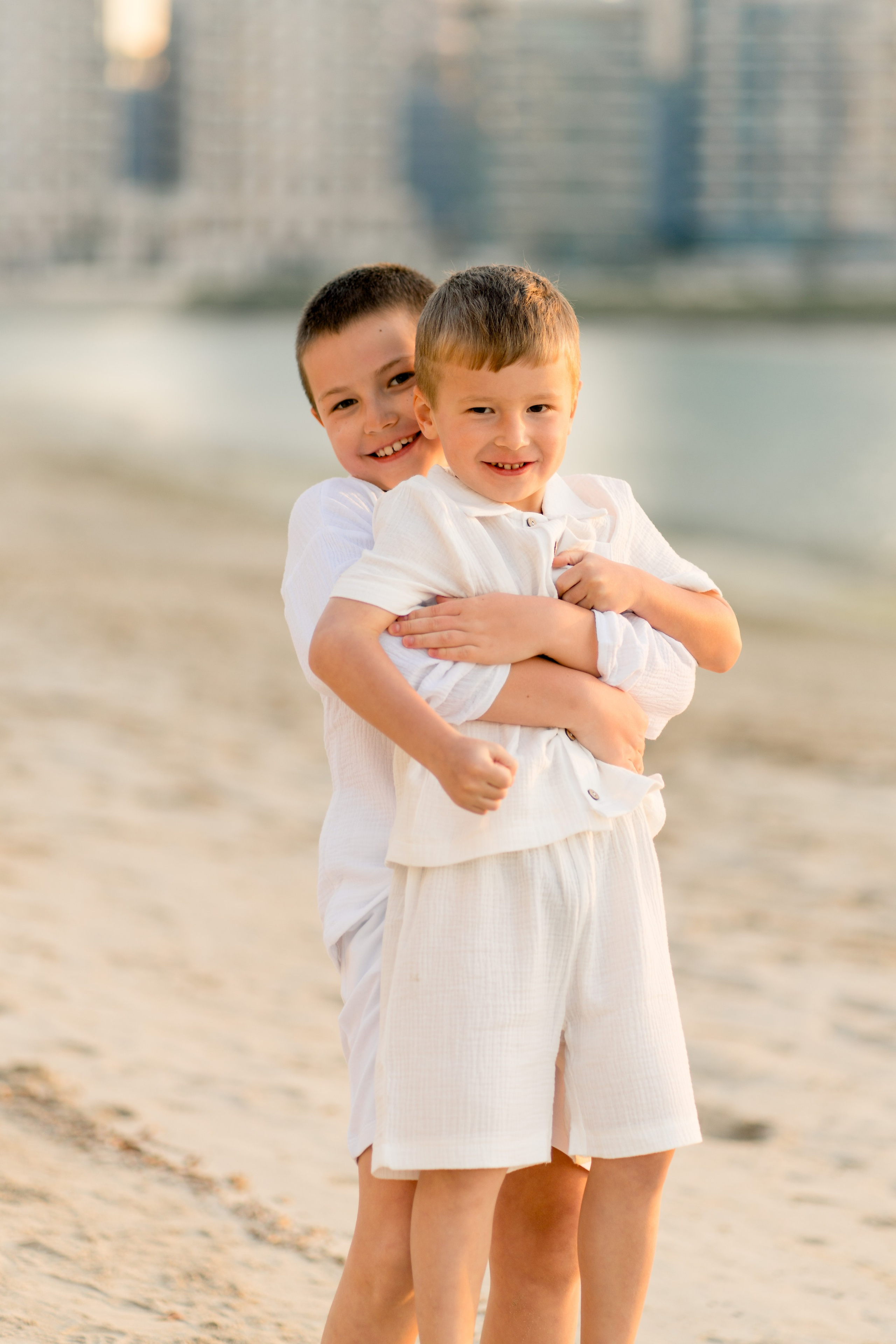 Family lifestyle photoshoot at Reem Island Abu Dhabi by the waterfront