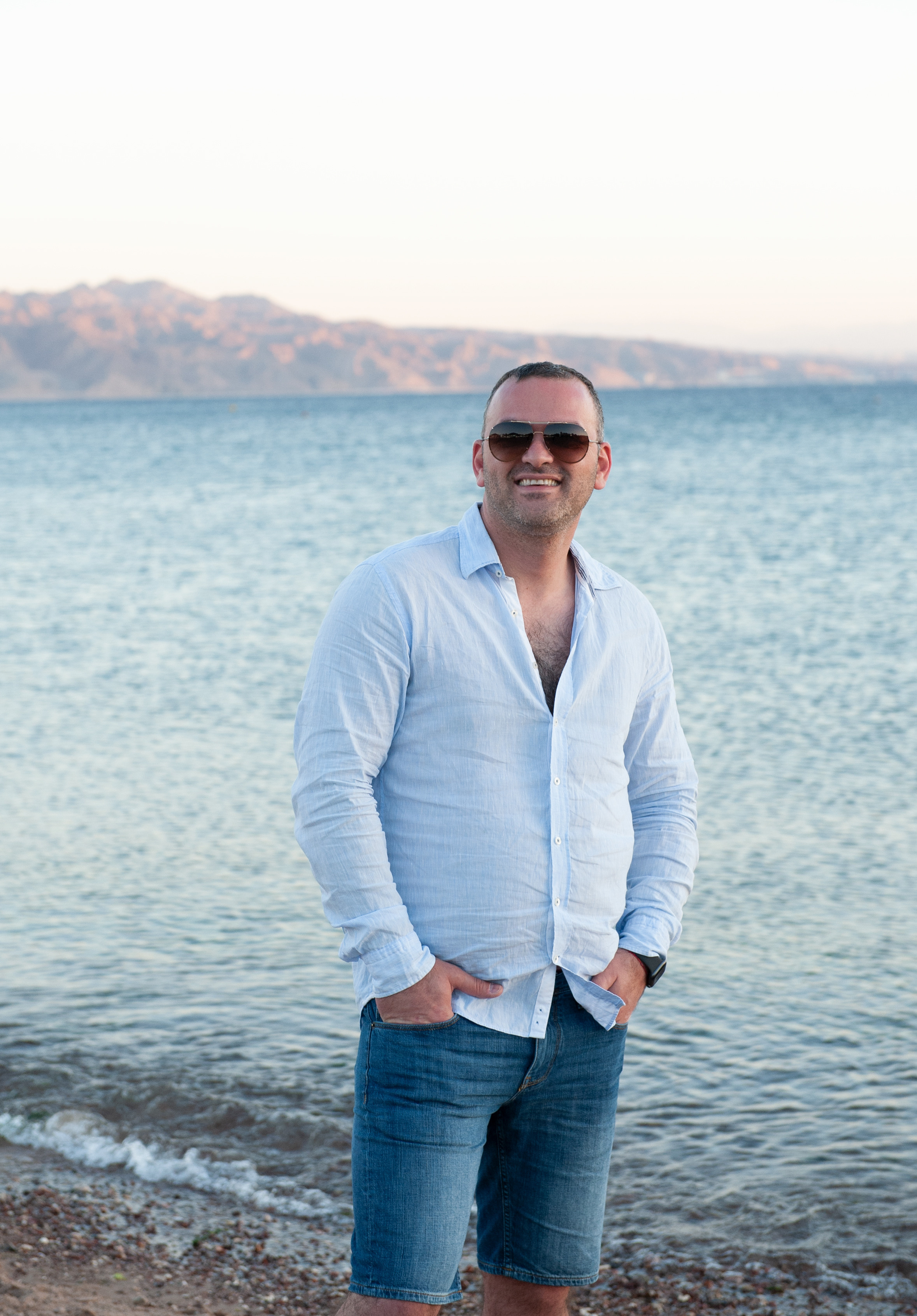 Семейная съемка на закате на море_Томер и Наталья. Семейный детский беременности love-story фотограф Эйлат Израиль Ольга Амчиславски